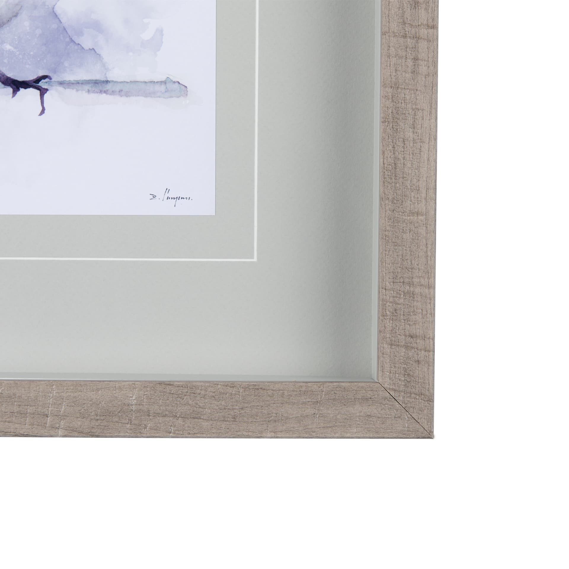 Robin IV by Mercana Studio a Hand Embellished Textured Framed Art Print Matted under Glass — product photograph