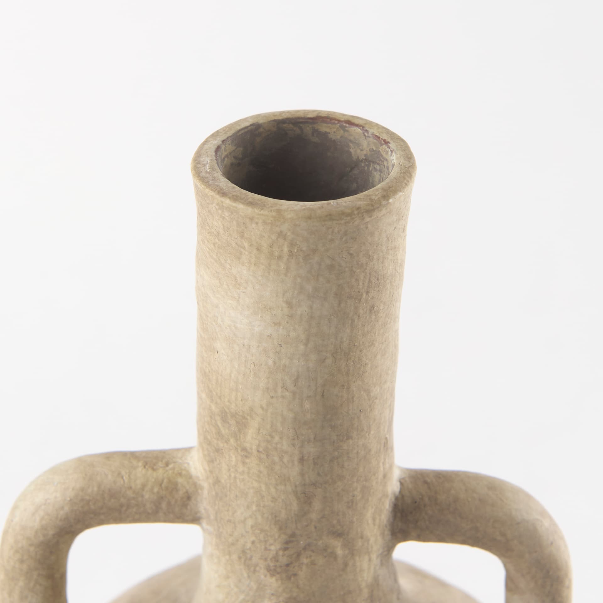Zenni 6.1L x 6.1W x 12.0H Warm Beige Ceramic Vase — product photograph