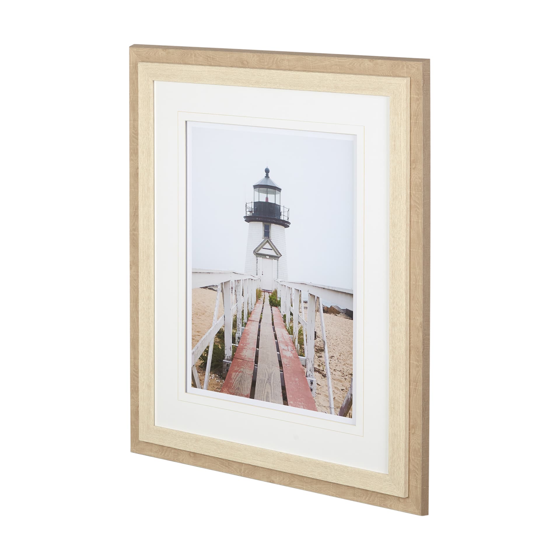 Brant Point Lighthouse by Mercana Studio a Framed Photo Art Print Matted under Glass — product photograph