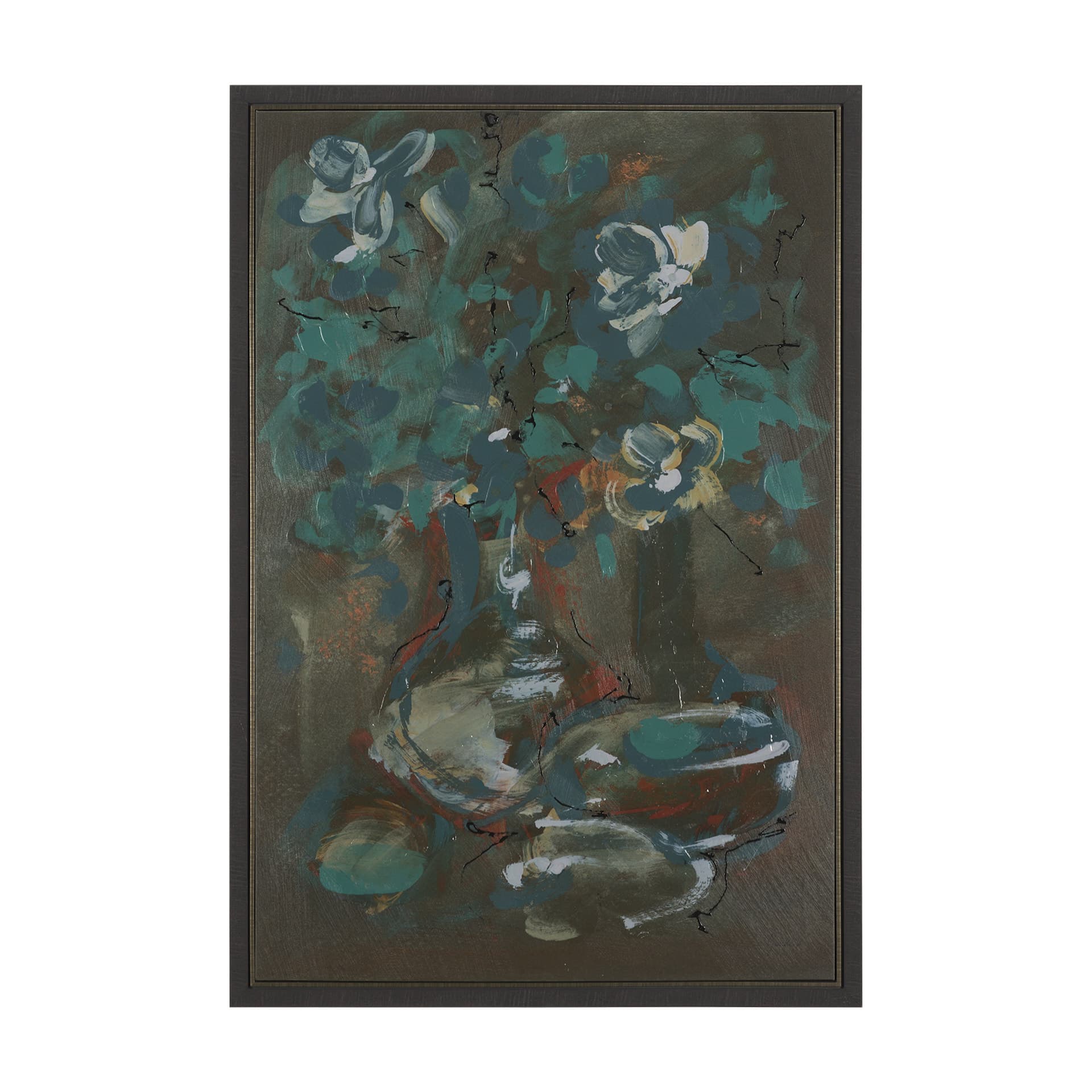 Graphite Sensation I by Mercana Studio a Hand Embellished Textured Framed Canvas — product photograph
