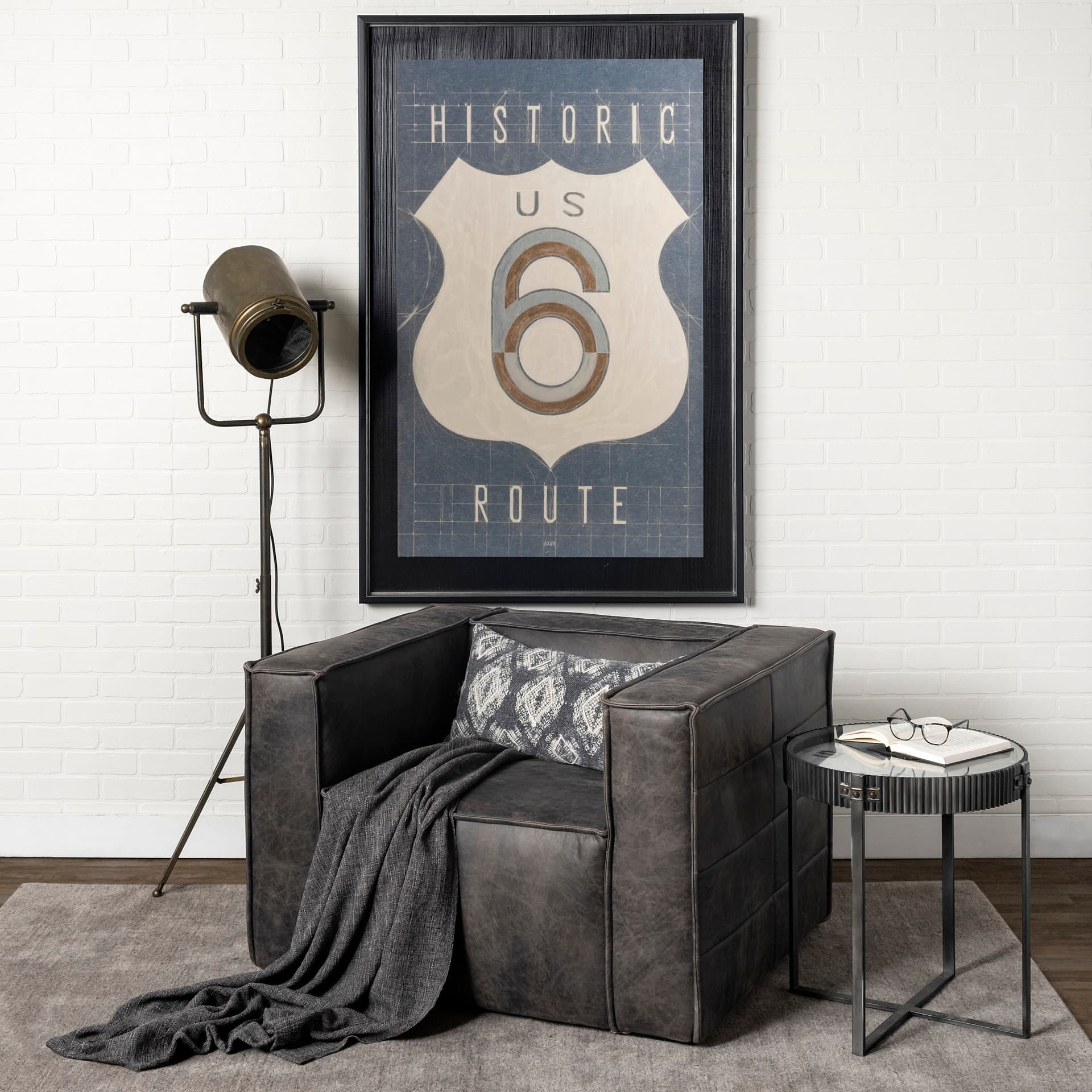 Value Collector 6 by Mercana Studio a Hand Embellished Textured Framed Art Print — in a styled room