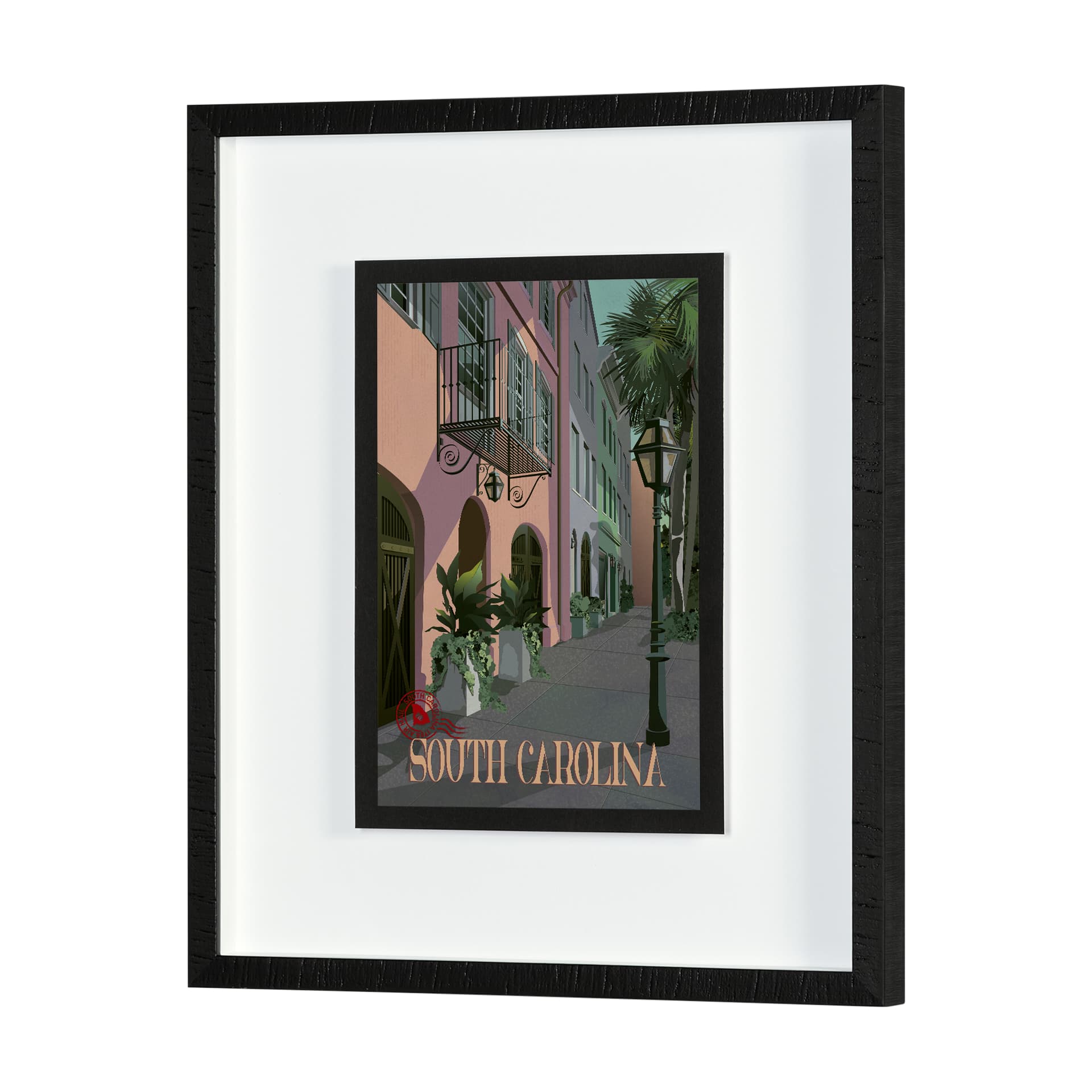 South Carolina Go USA (M) by Mercana Studio a Framed Art Print Matted under Glass — product photograph