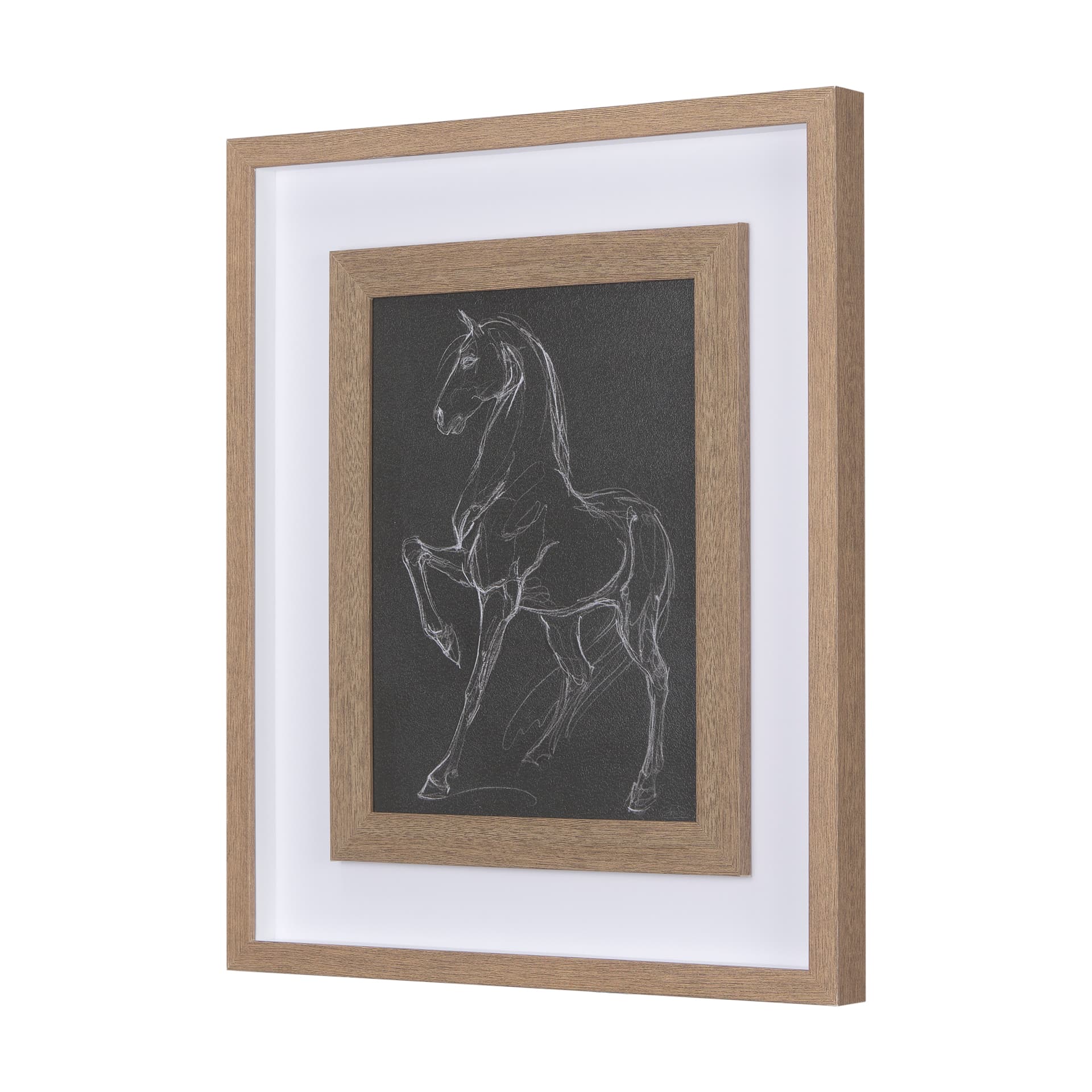 Horse IV by Mercana Studio a Hand Embellished Textured Framed Art Print Matted under Glass — product photograph