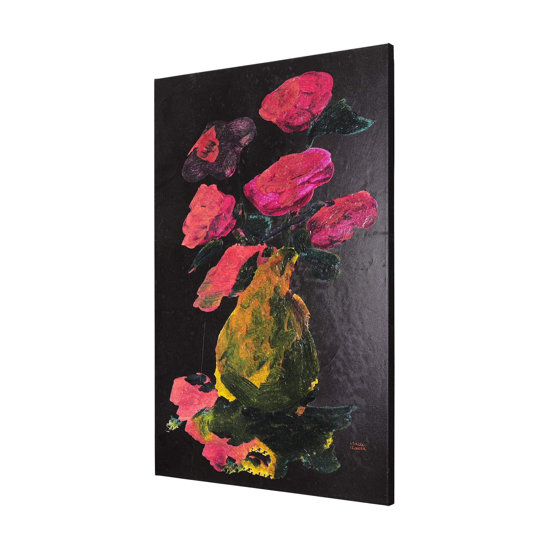 Midnight Flower I by Mercana Studio a Hand Embellished Textured Canvas — product photograph
