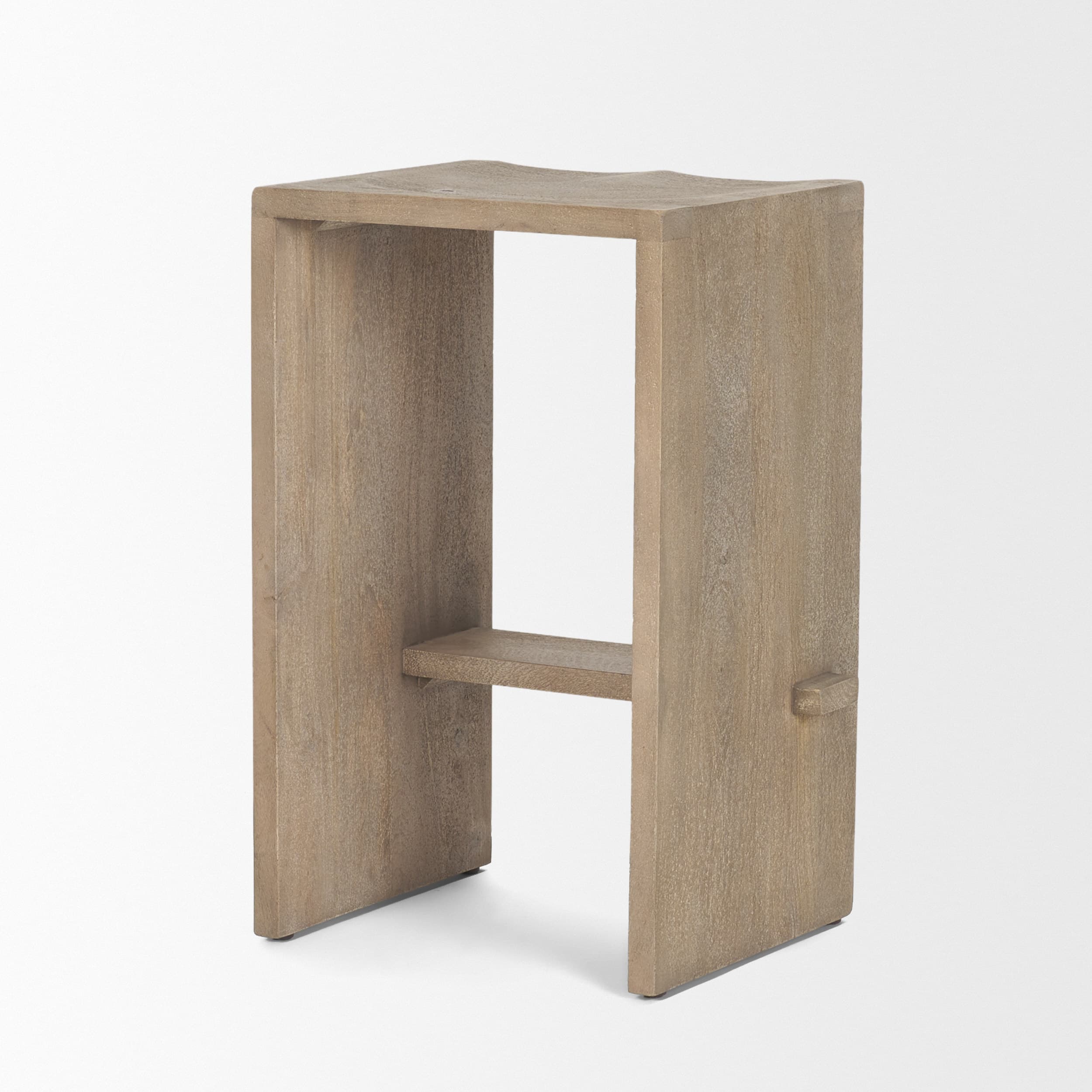 Aida Backless 26in Seat Counter Stool | Light Gray — product photograph
