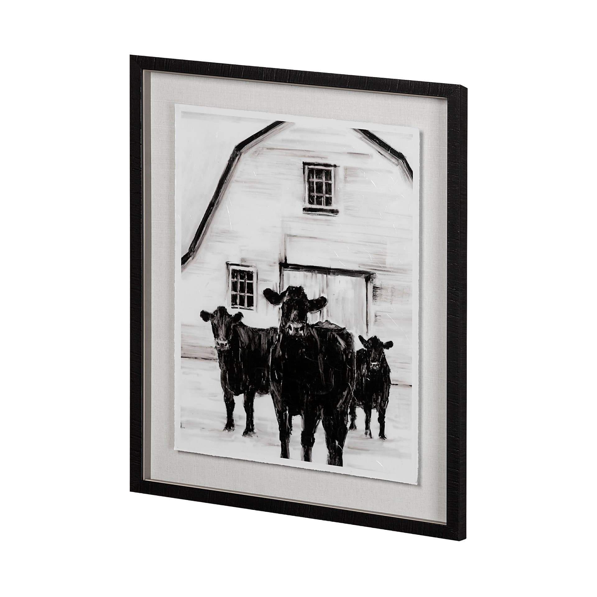 Standing Around II by Ethan Harper a Hand Embellished Textured Framed Photo Art Print Matted under G — product photograph