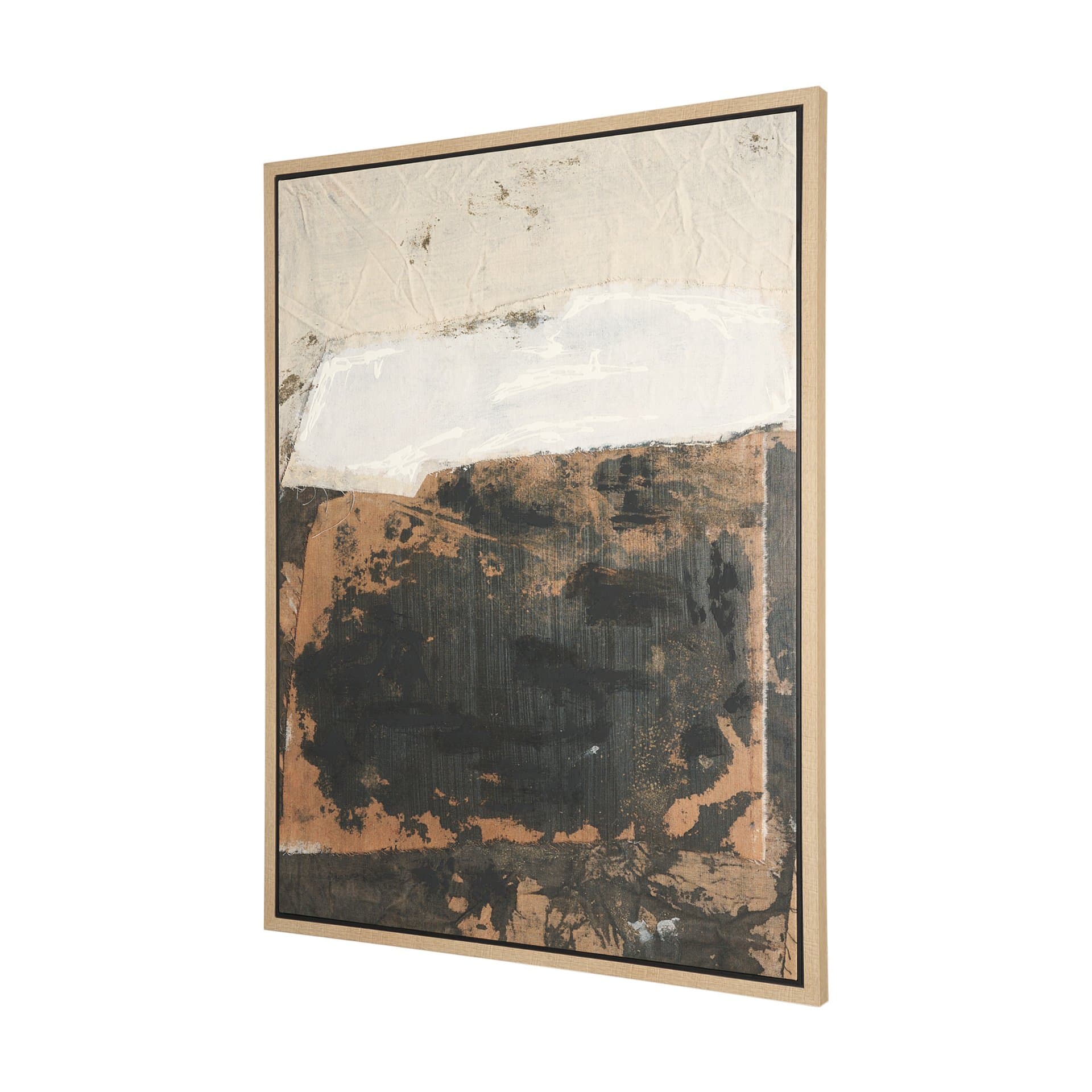 Textural Echo - Fragment by Kristine Hegre Hand-Embellished Textured Framed Canvas Artwork — product photograph