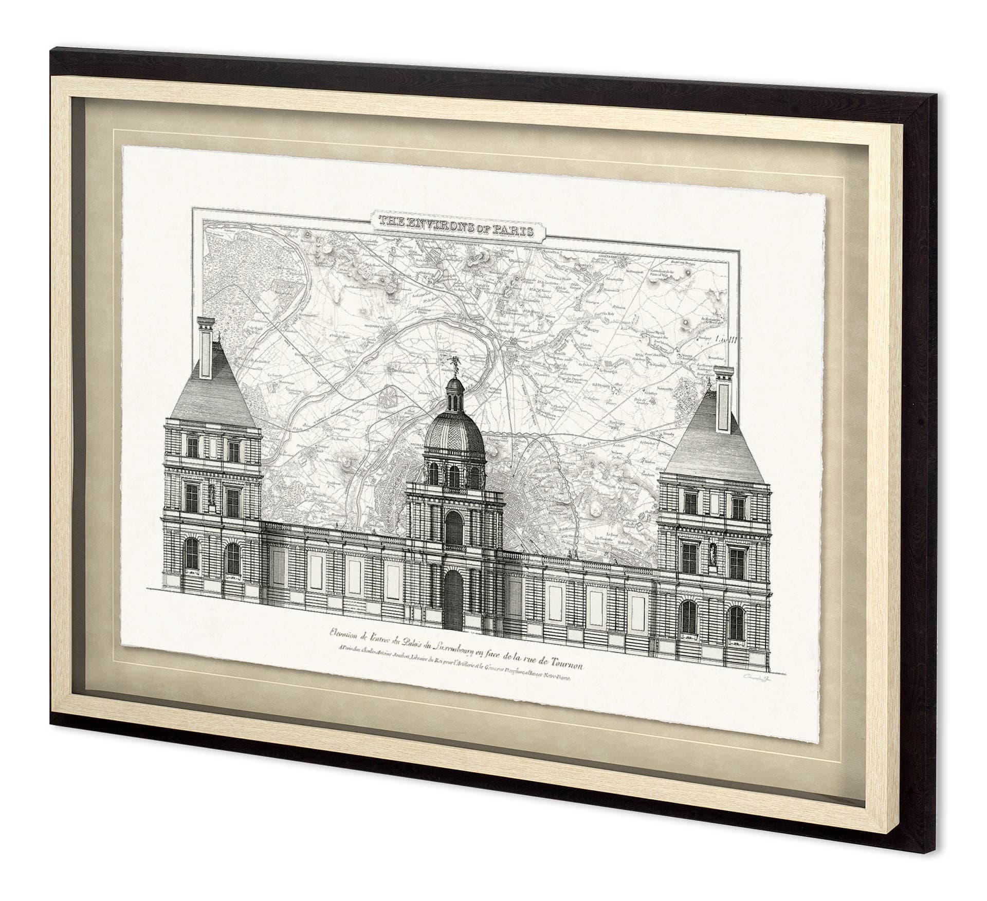 Envorons Of Paris 2 by Christopher James Hand Embellished Framed Art Print Matted under Glass — product photograph