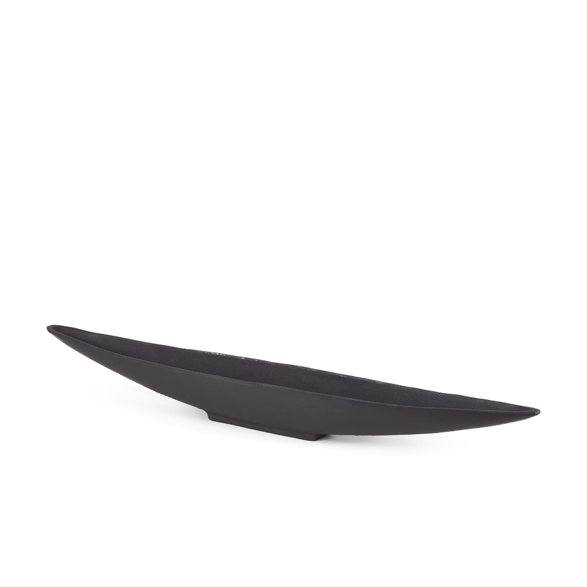 Piero Large Matte Black Metal Decorative Bowl — product photograph