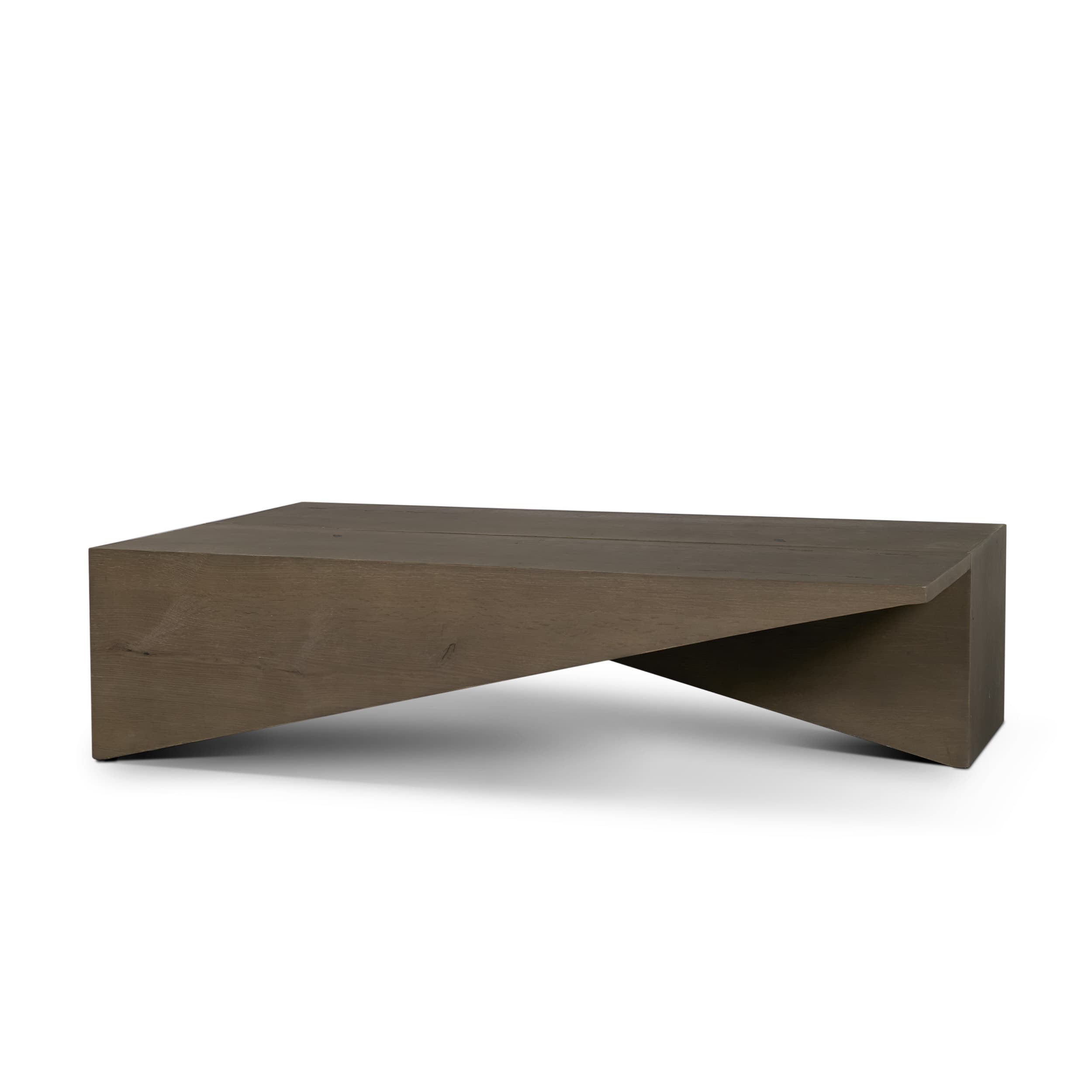 West Mid-Brown Oak Wood Rectangular Coffee Table — product photograph