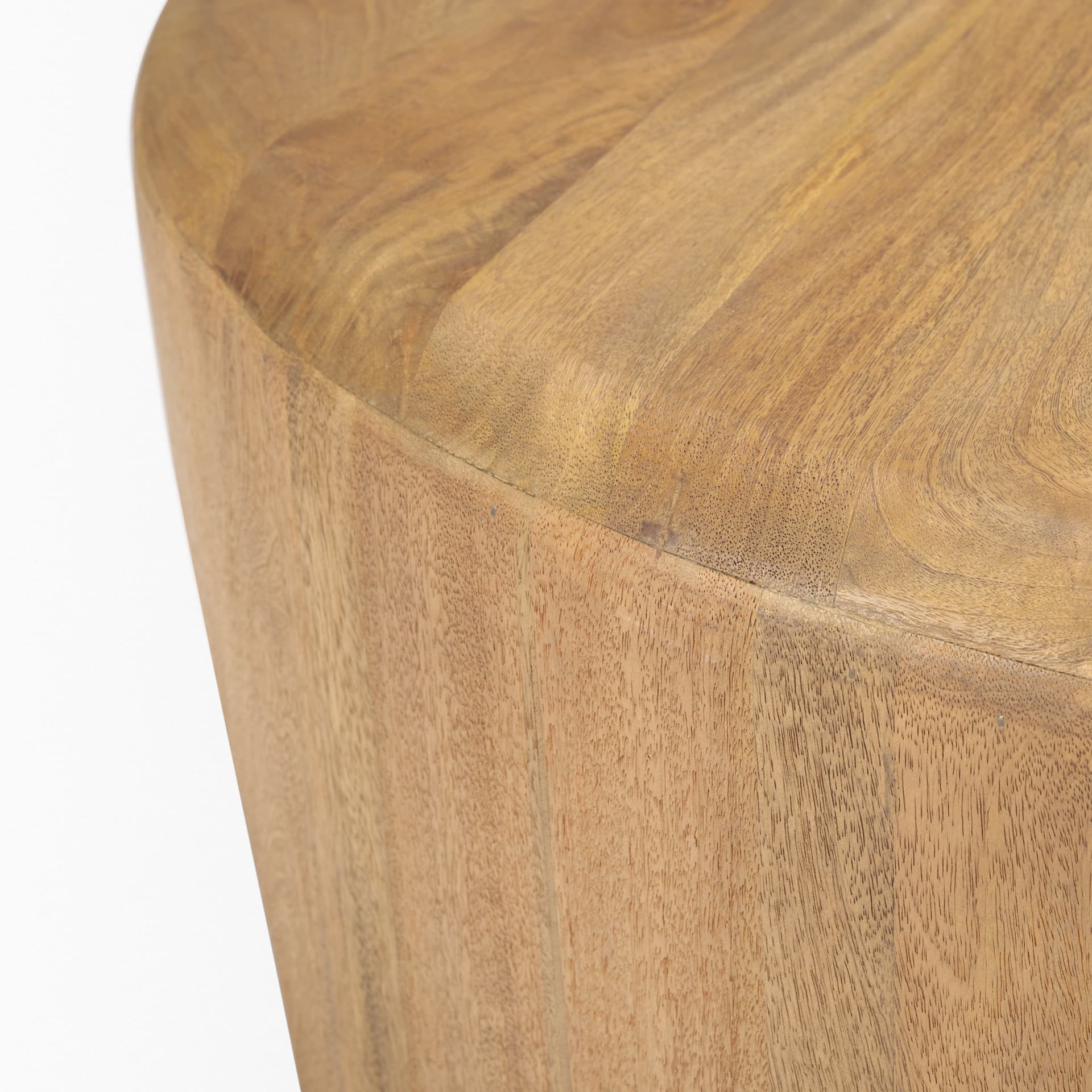 Shima Round Light Brown Wood W/Arched Legs Coffee Table — product photograph