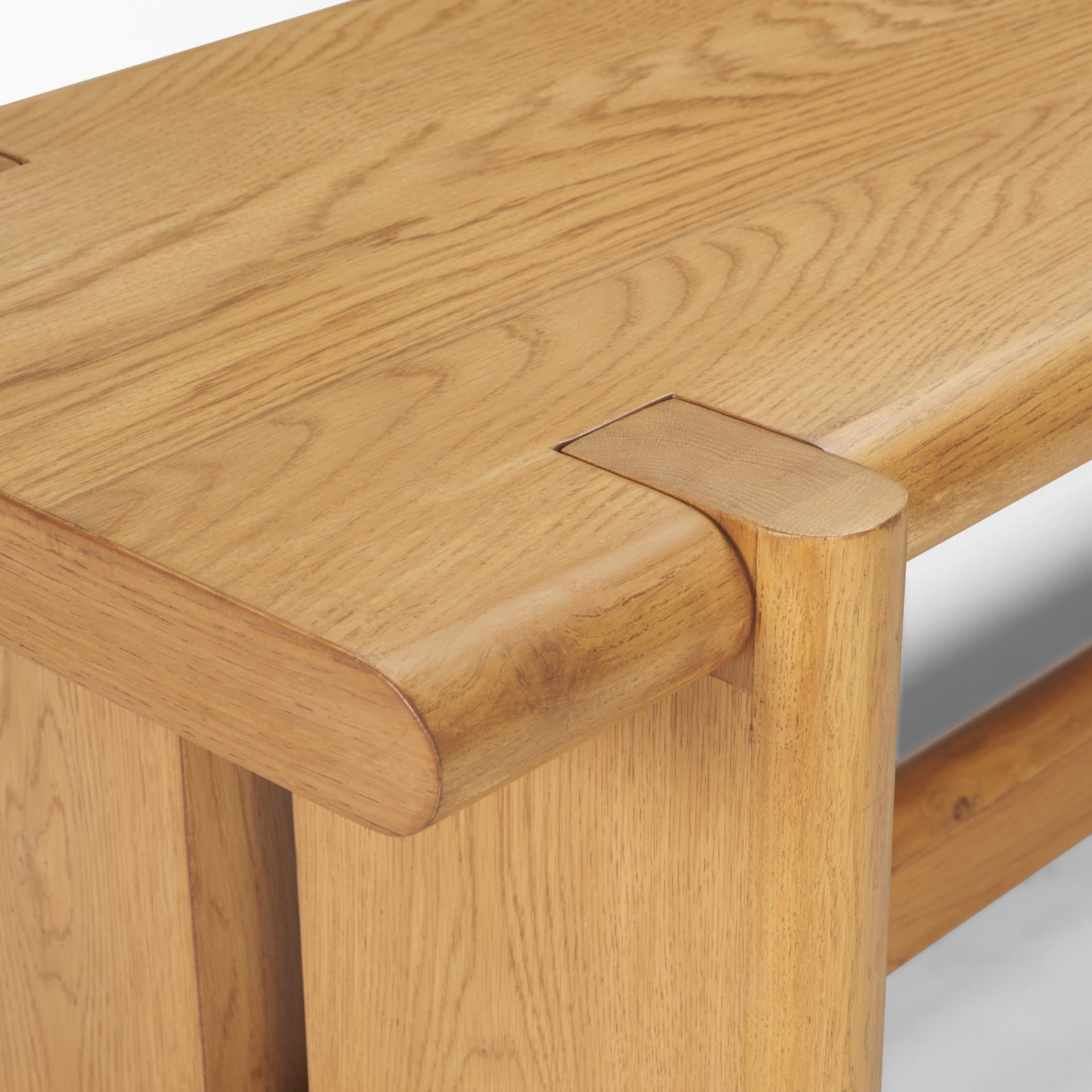 Rowan Light Brown Oak Wood Bench — product photograph