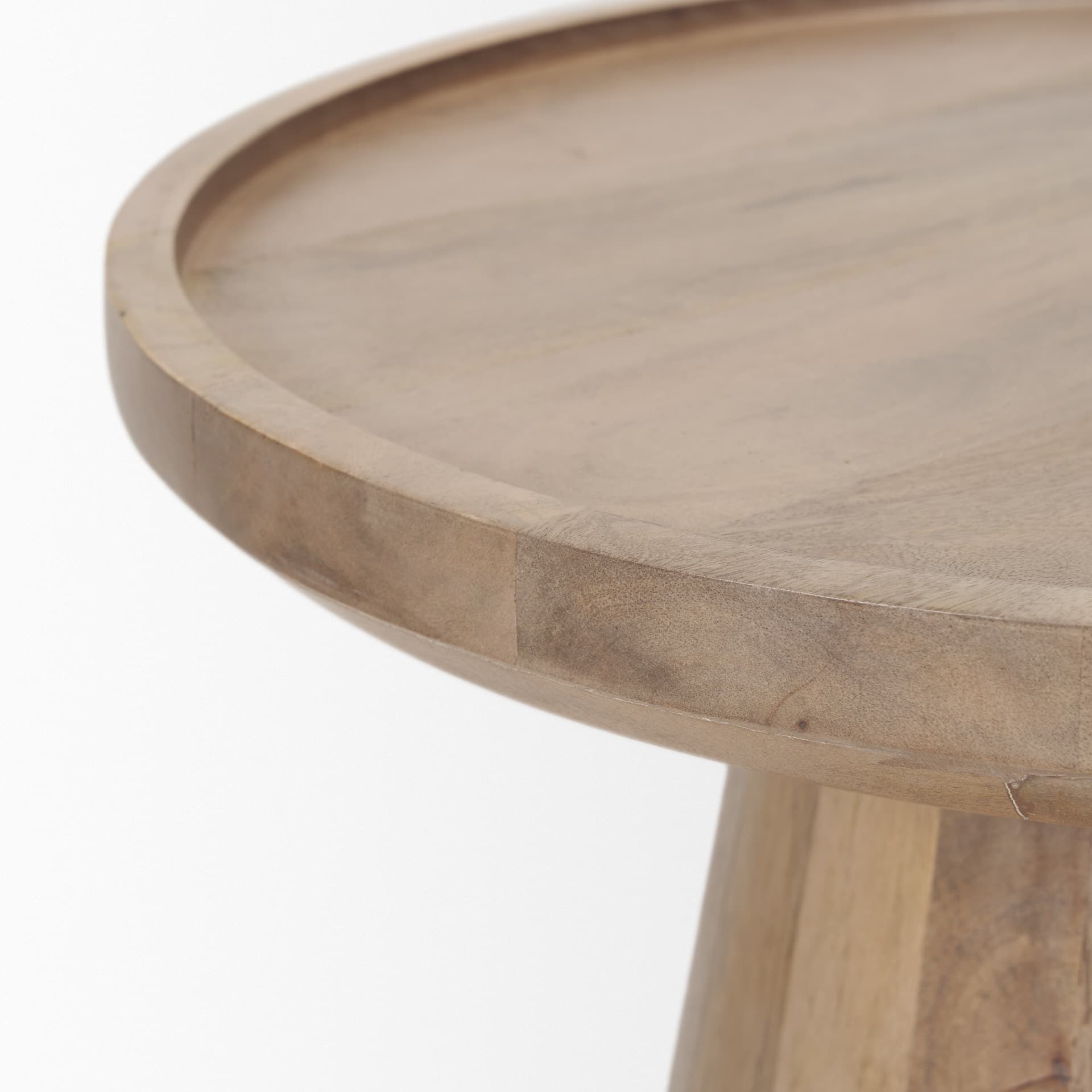 Takoda Light Brown Wood Tapered Drum Accent Table — product photograph