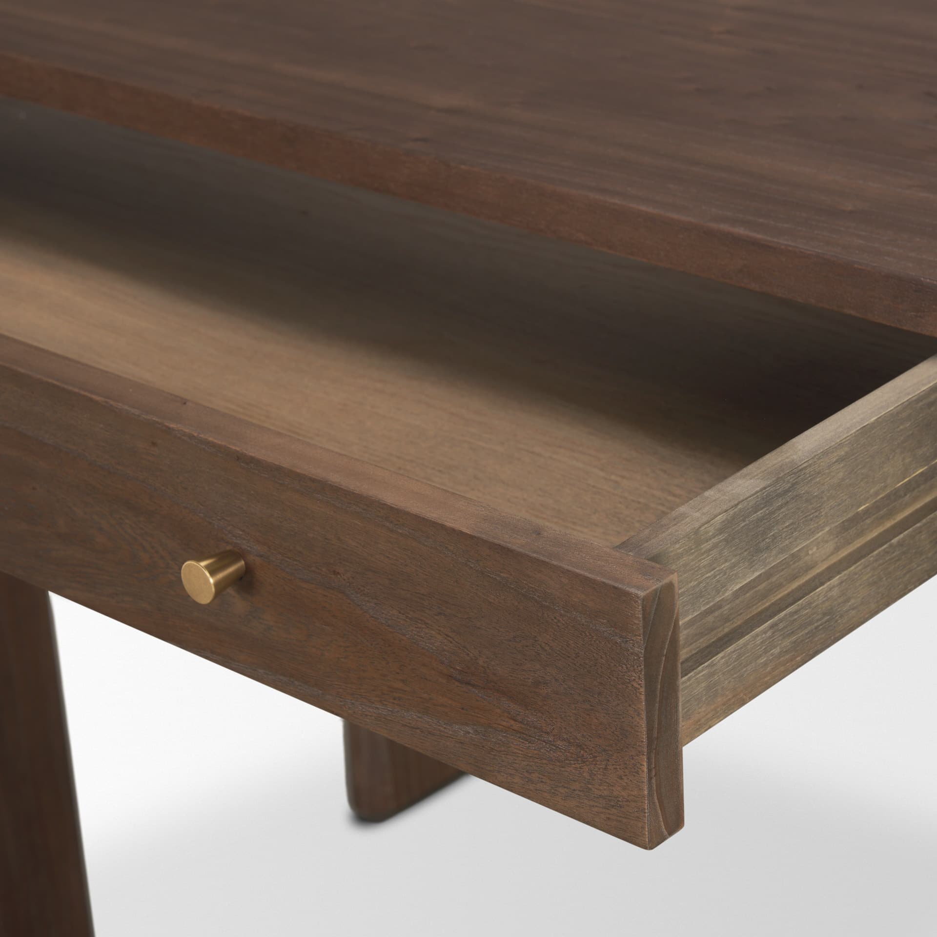 Sohan Dark Brown Elm Wood Oblong Desk — product photograph