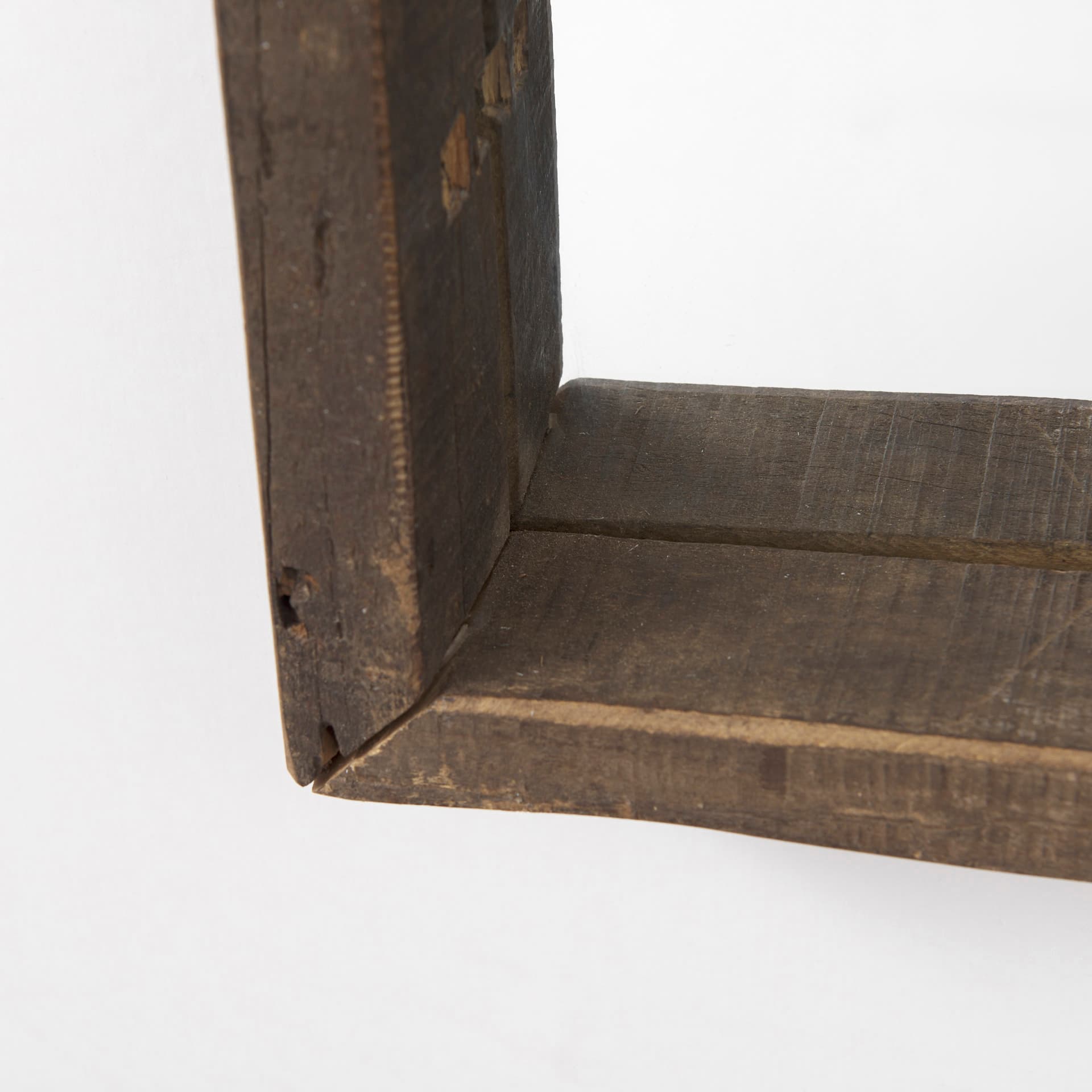 Gervaise 12L x 2W x 59H Brown Wood Frame Rectangular Wall Mirror — product photograph