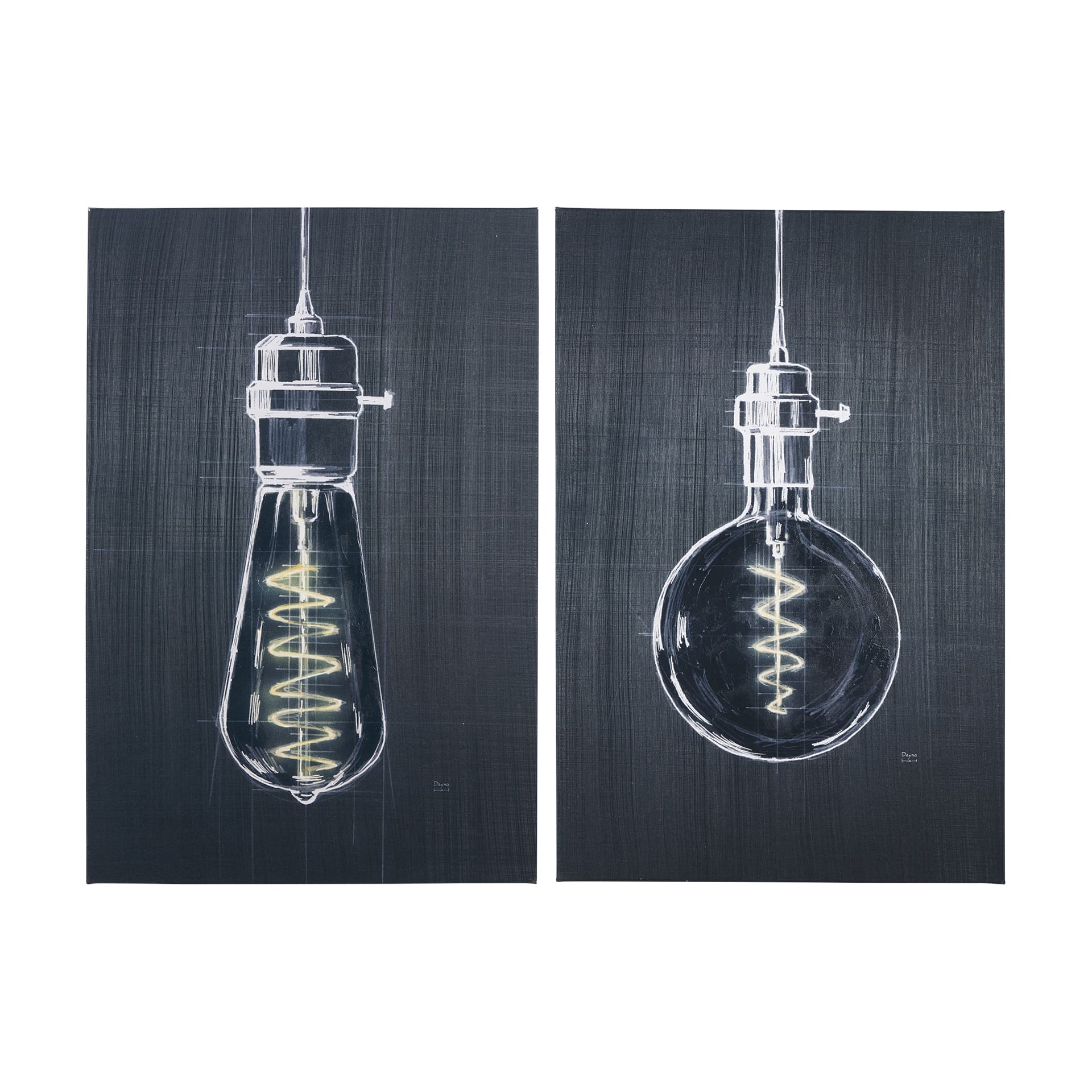 Bright Idea II by Mercana Studio a Hand Embellished Textured Canvas — product photograph