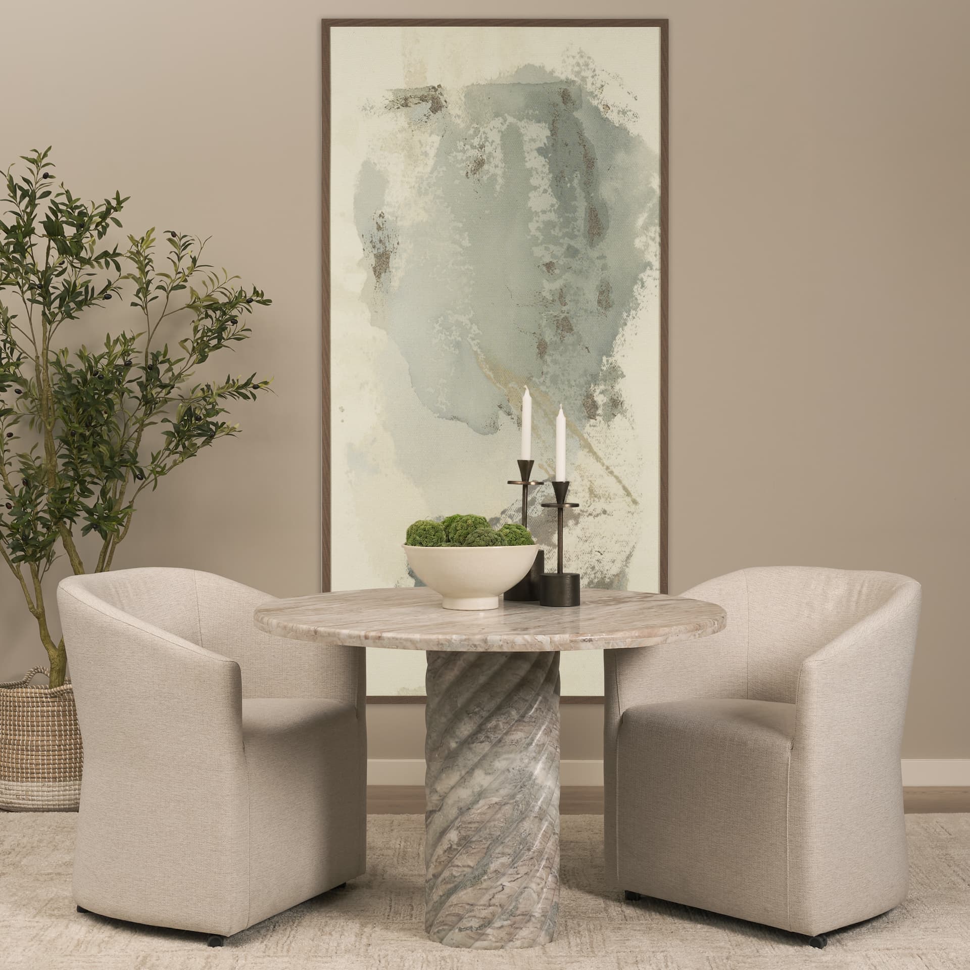 Gauge by Ira Havuka Hand-Embellished Textured Framed Canvas Artwork — in a styled room