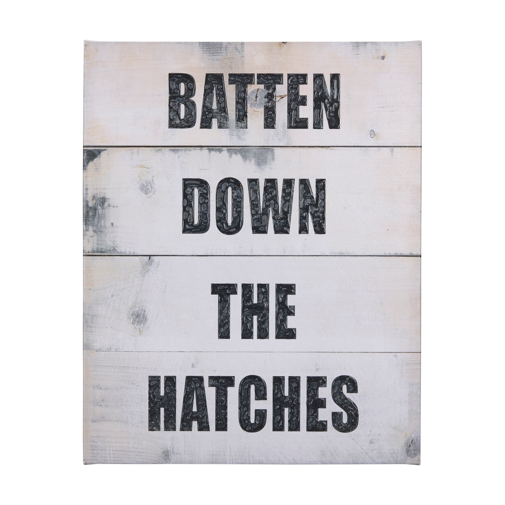 Batten Down The Hatches by Mercana Studio a Hand Embellished Textured Canvas — product photograph