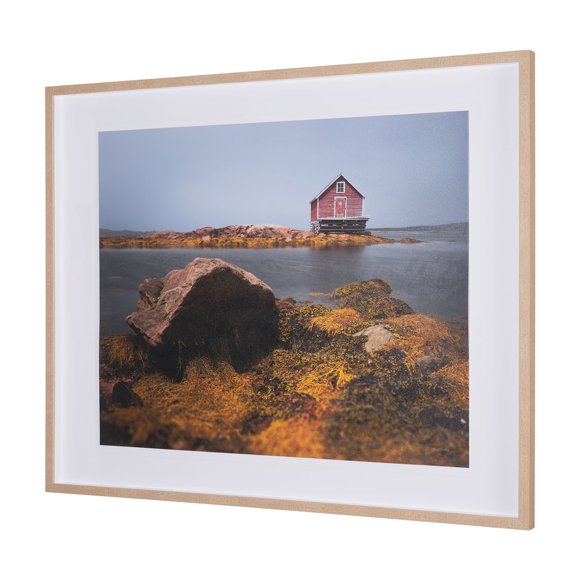 Fogo Island by Chad Mackay a Hand Embellished Framed Photo Art Print Matted under Glass — product photograph