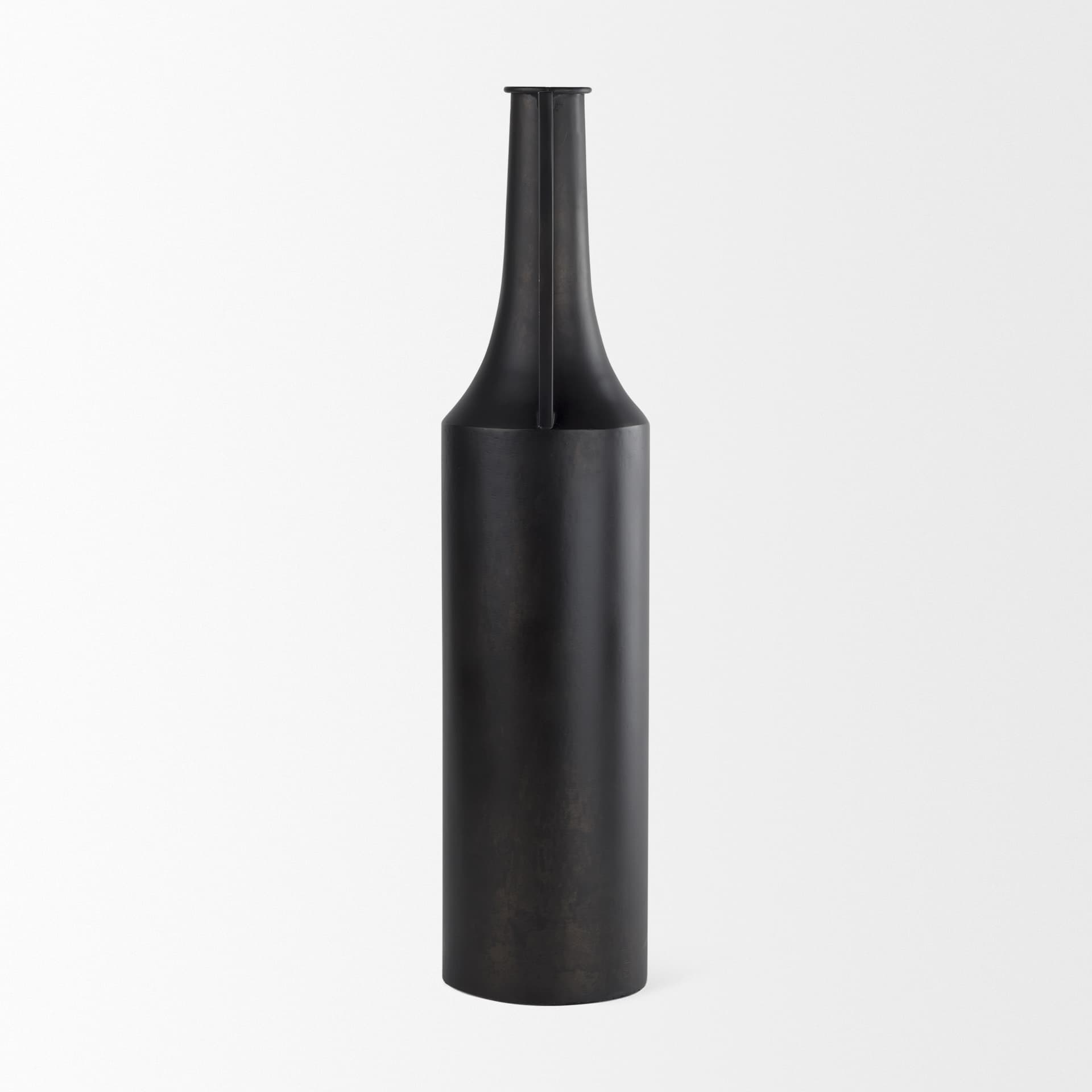 Aubrey Large 24.0H Black Iron Flower Vase — product photograph
