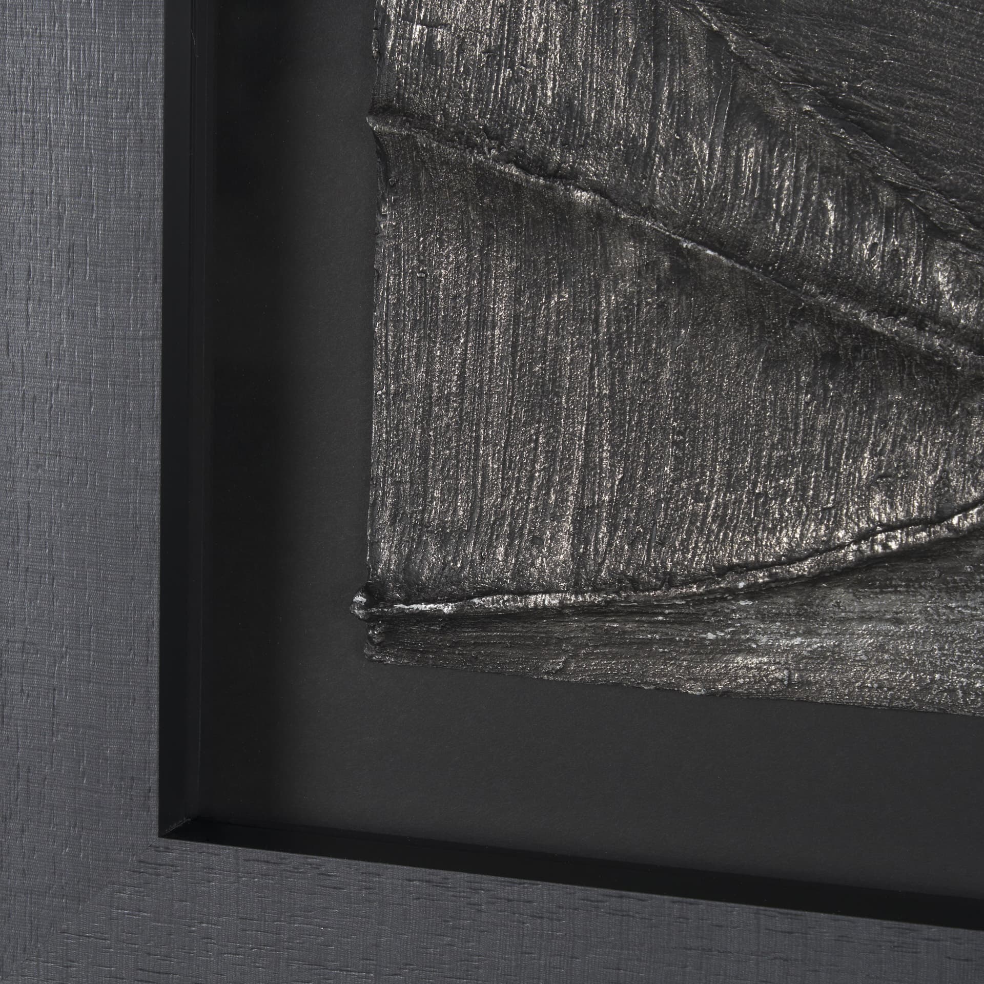 Spelter by Studio M a handmade Original Framed 3D Textured Artwork under Glass — product photograph