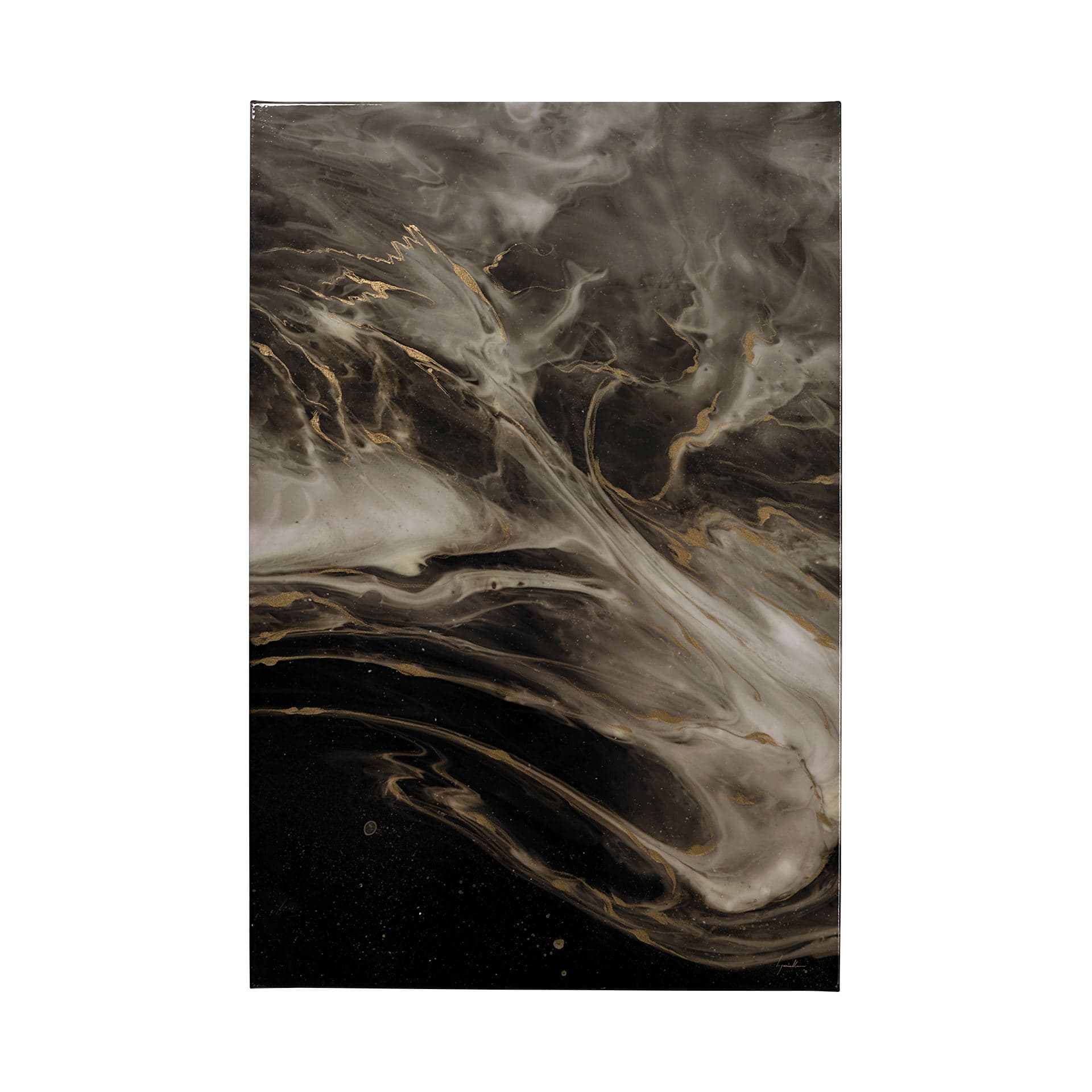 Greek Pitch I by Gabrielle Campbell a Hand Embellished Textured Canvas — product photograph