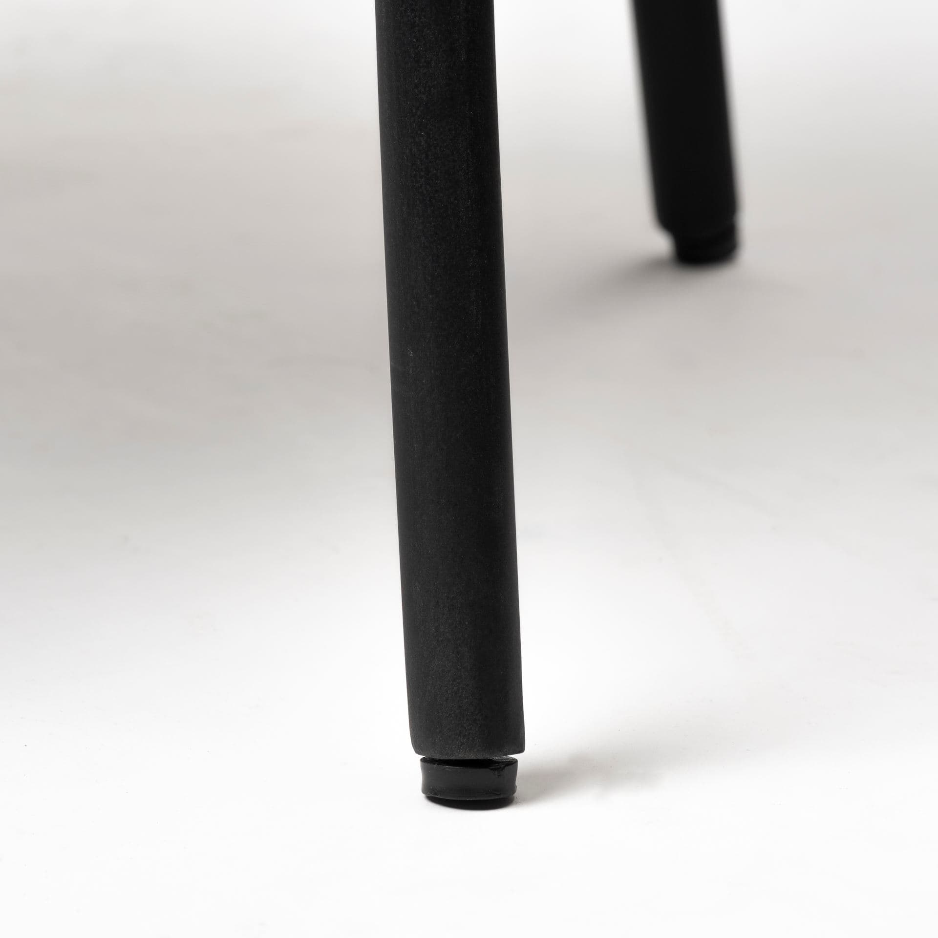 Etienne VII 24" Set of Two Round Top Black Wood and Marble Top Nesting Table — product photograph