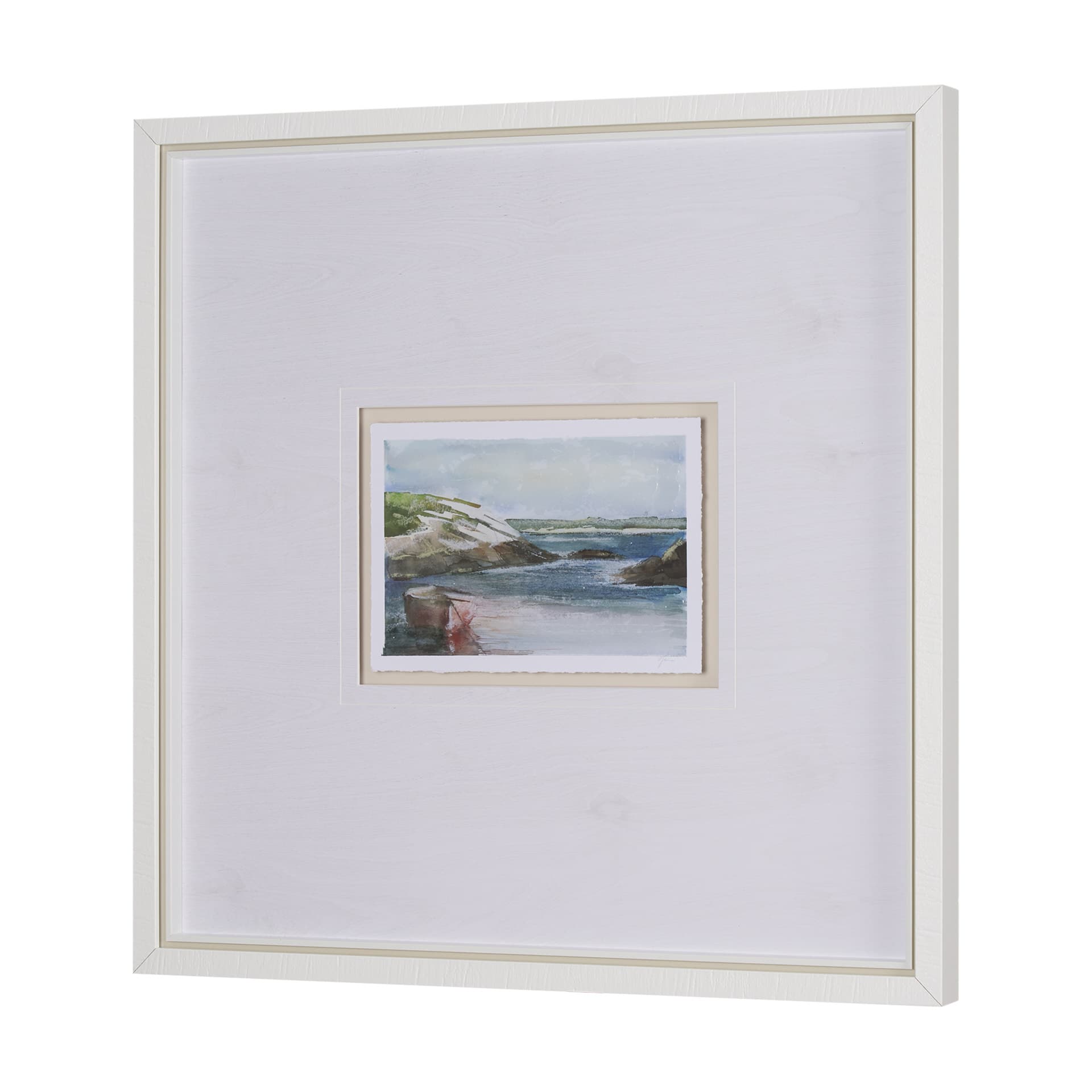East Coast View IV by Mercana Studio a Hand Embellished Framed Art Print Matted under Glass — product photograph
