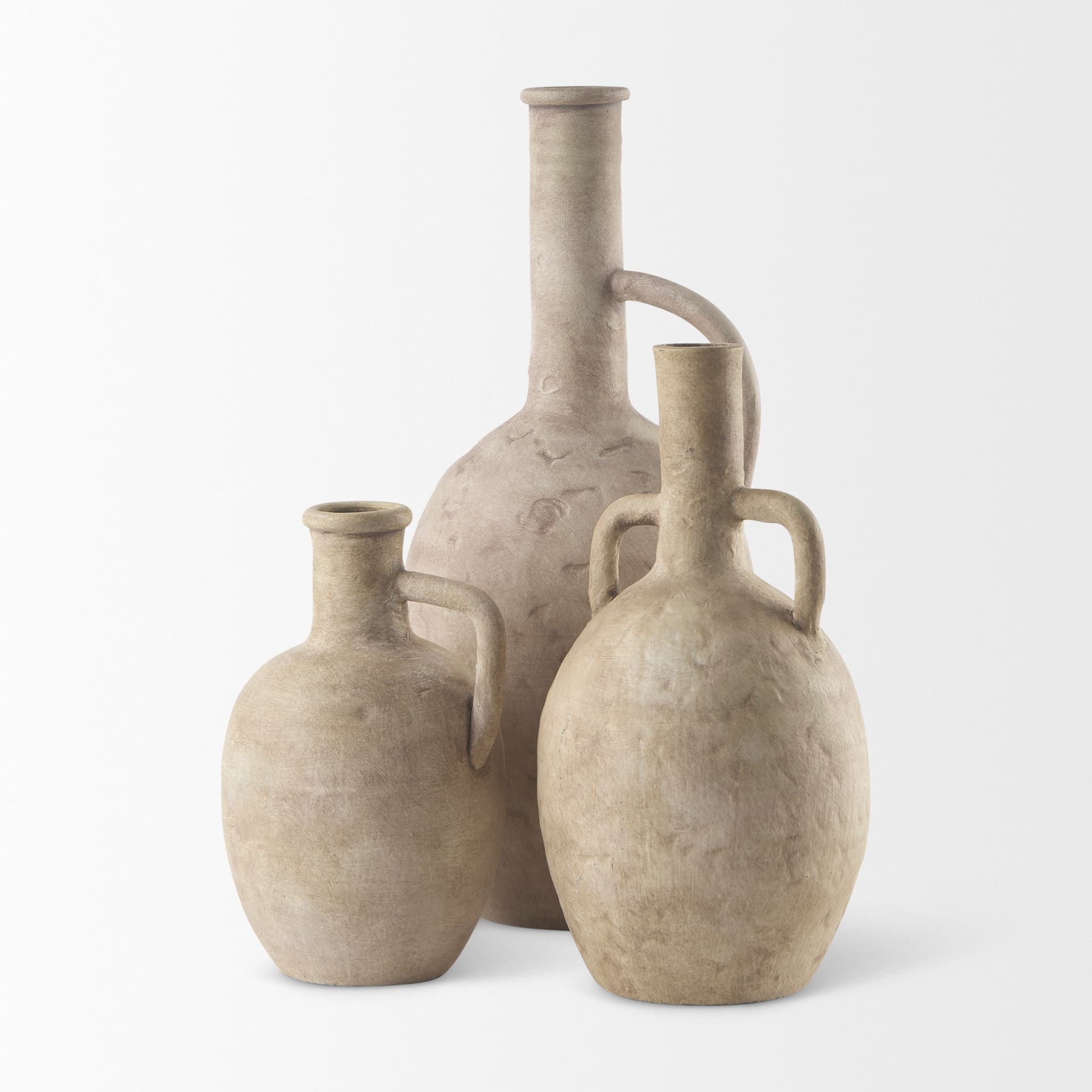 Zenni 5.3L x 5.3W x 9.3H Warm Beige Ceramic Vase — product photograph