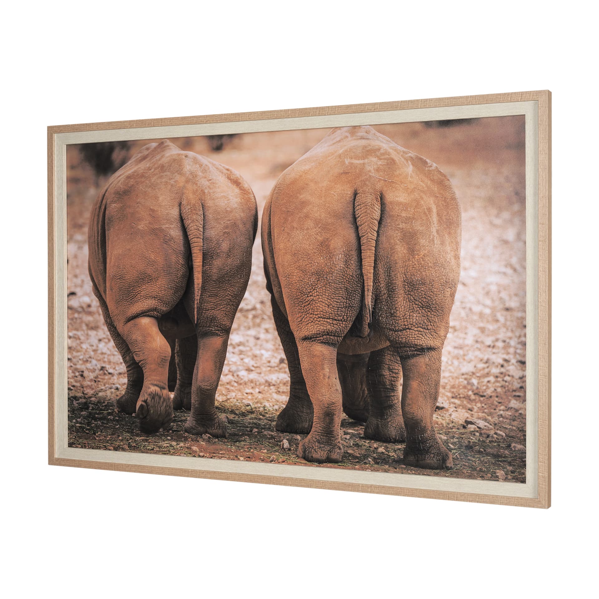Walking Away by Mercana Studio a Hand Embellished Textured Framed Photo Art Print Matted under Glass — product photograph