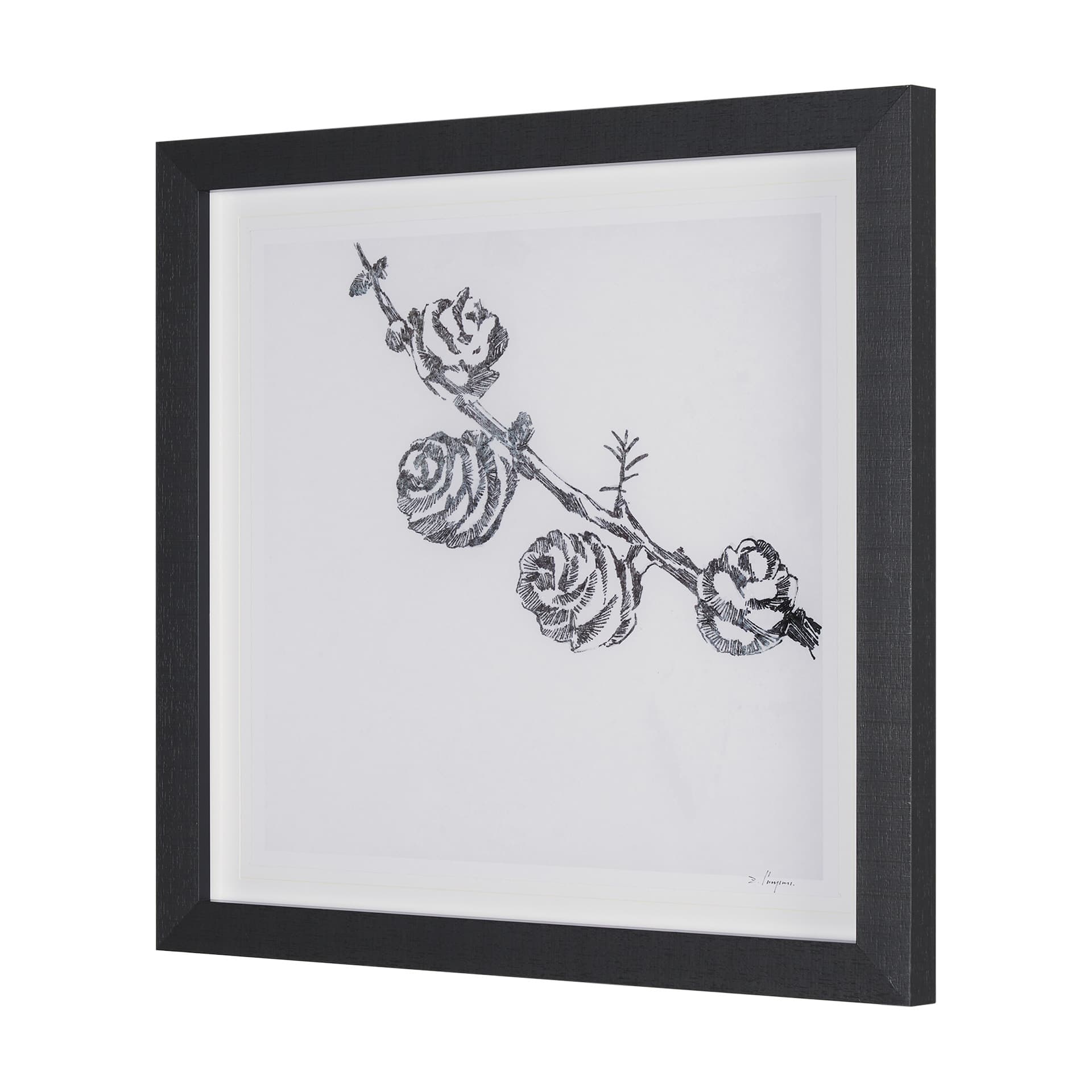 Evergreen Branches III by Mercana Studio a Hand Embellished Framed Art Print Matted under Glass — product photograph