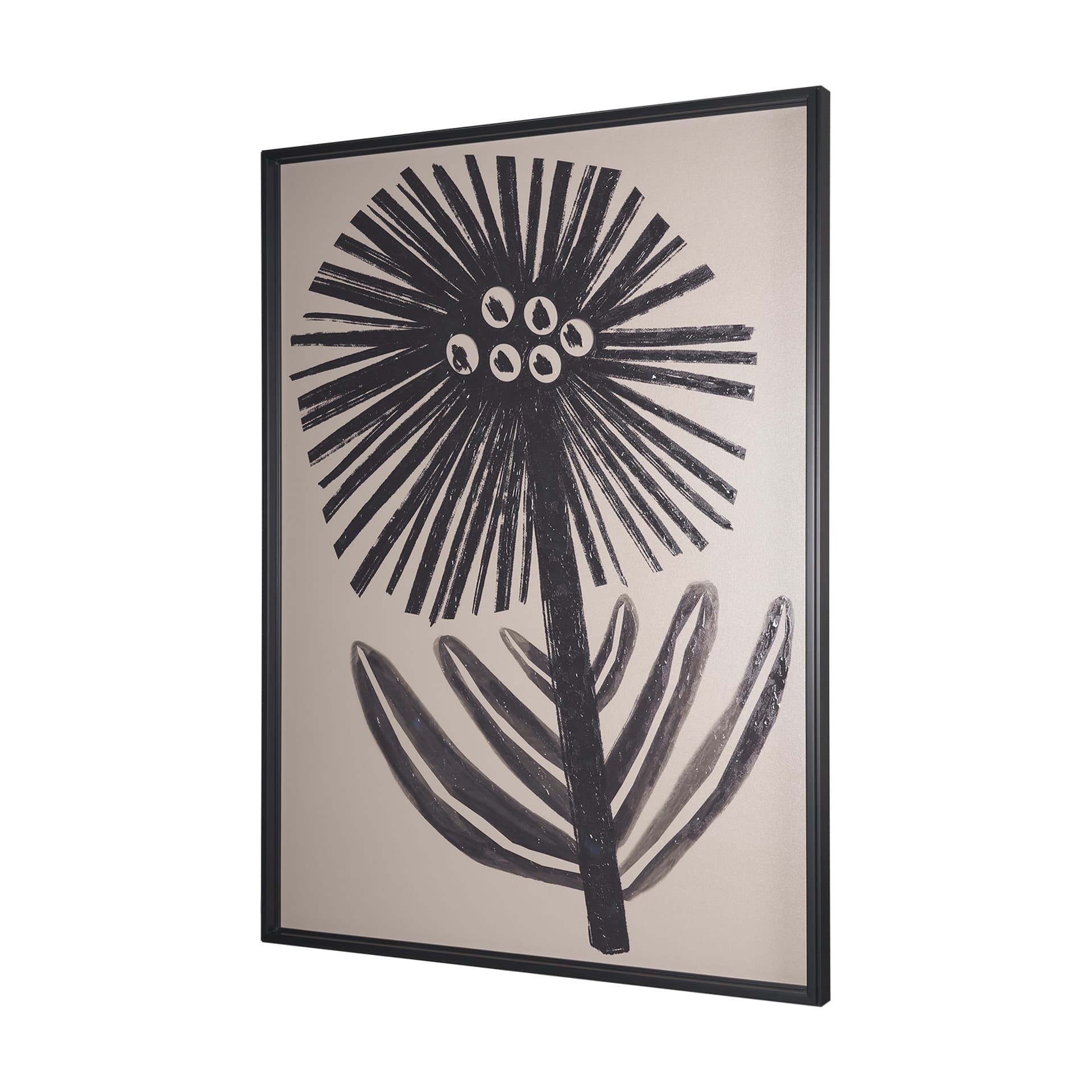 Simple Floral-Bloom by Mercana Studio a Hand Embellished Textured Framed Art Print — product photograph