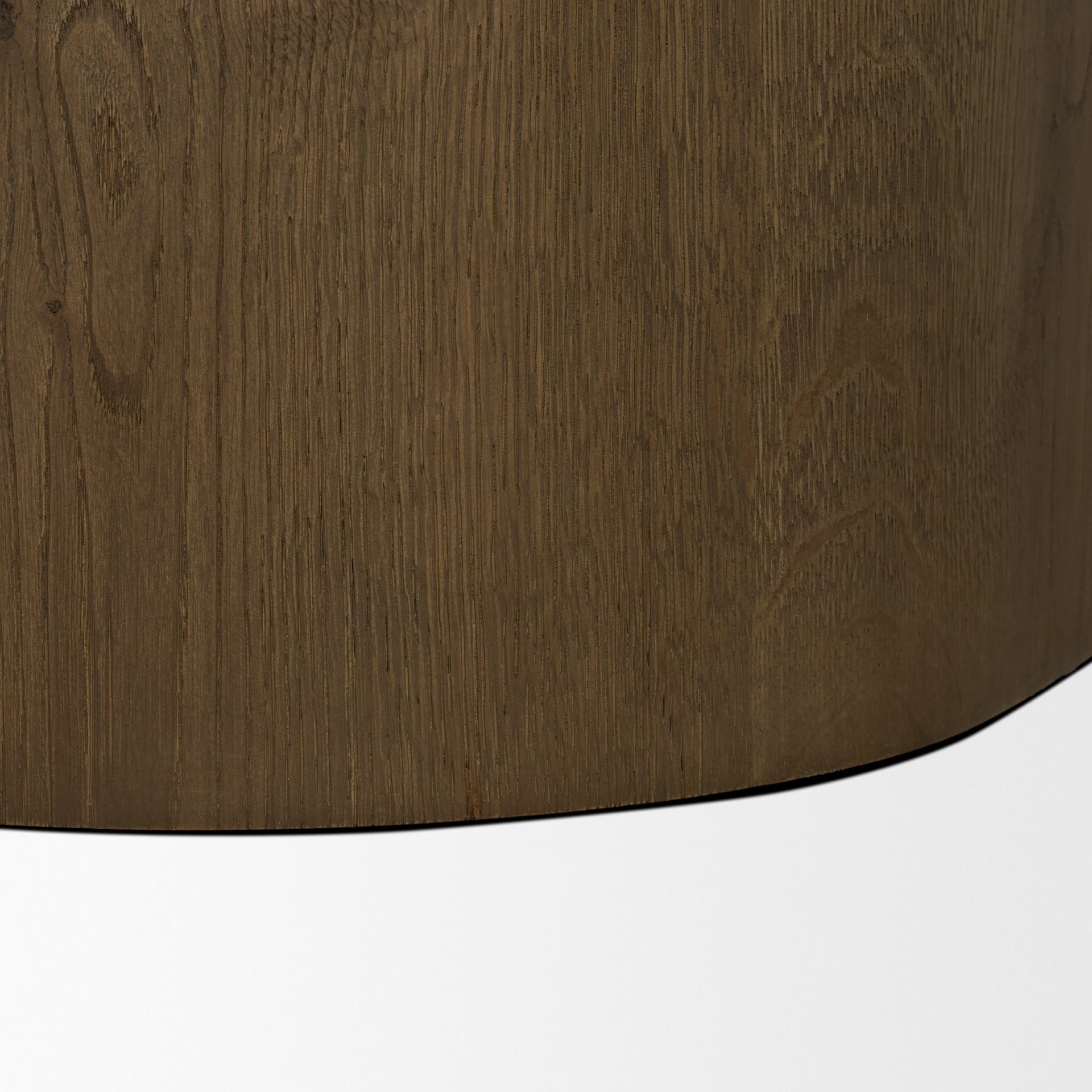 Lyonne Oblong Medium Brown Oak Wood Coffee Table — product photograph
