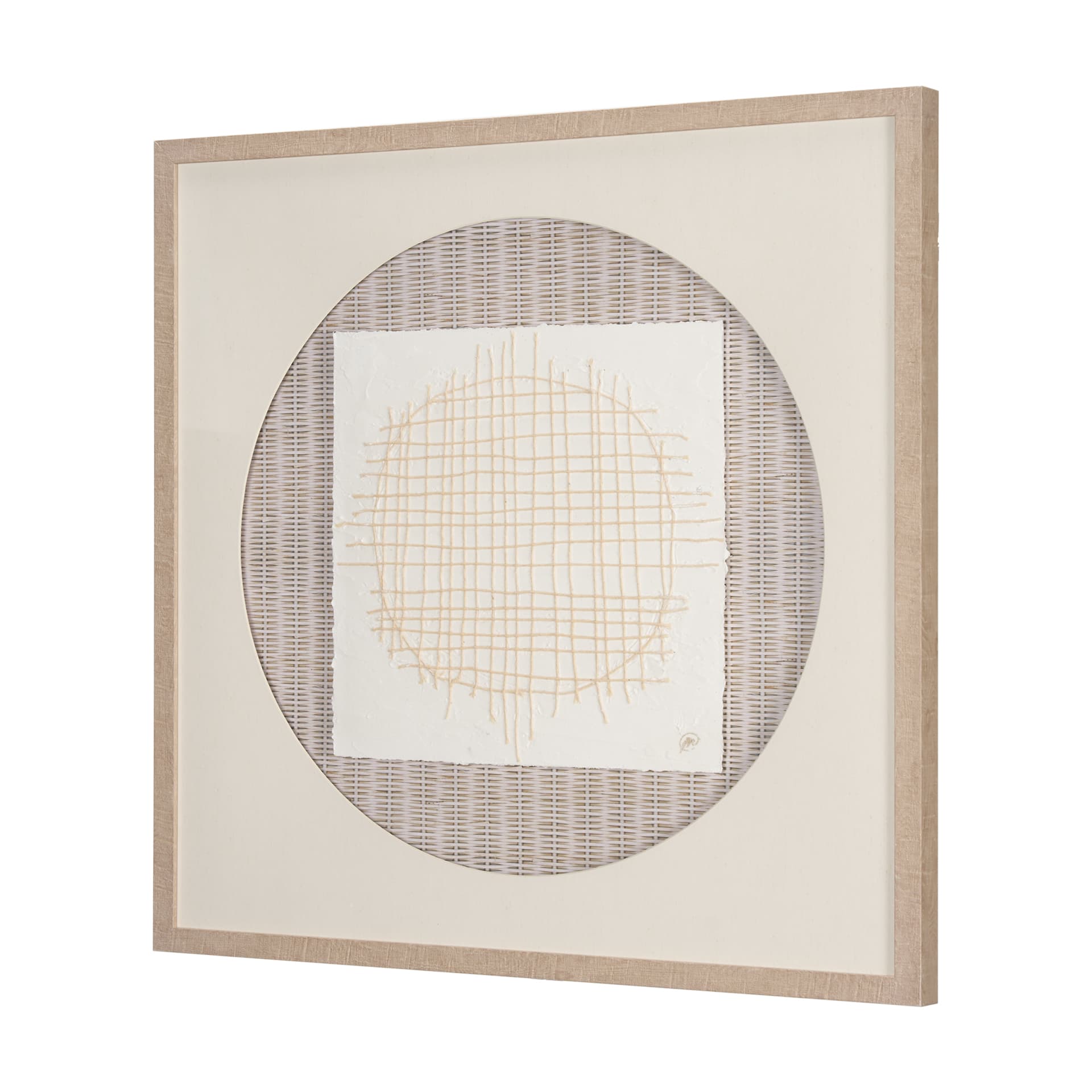 String Net I by Studio M a handmade Original Framed 3D Textured Artwork under Glass — product photograph
