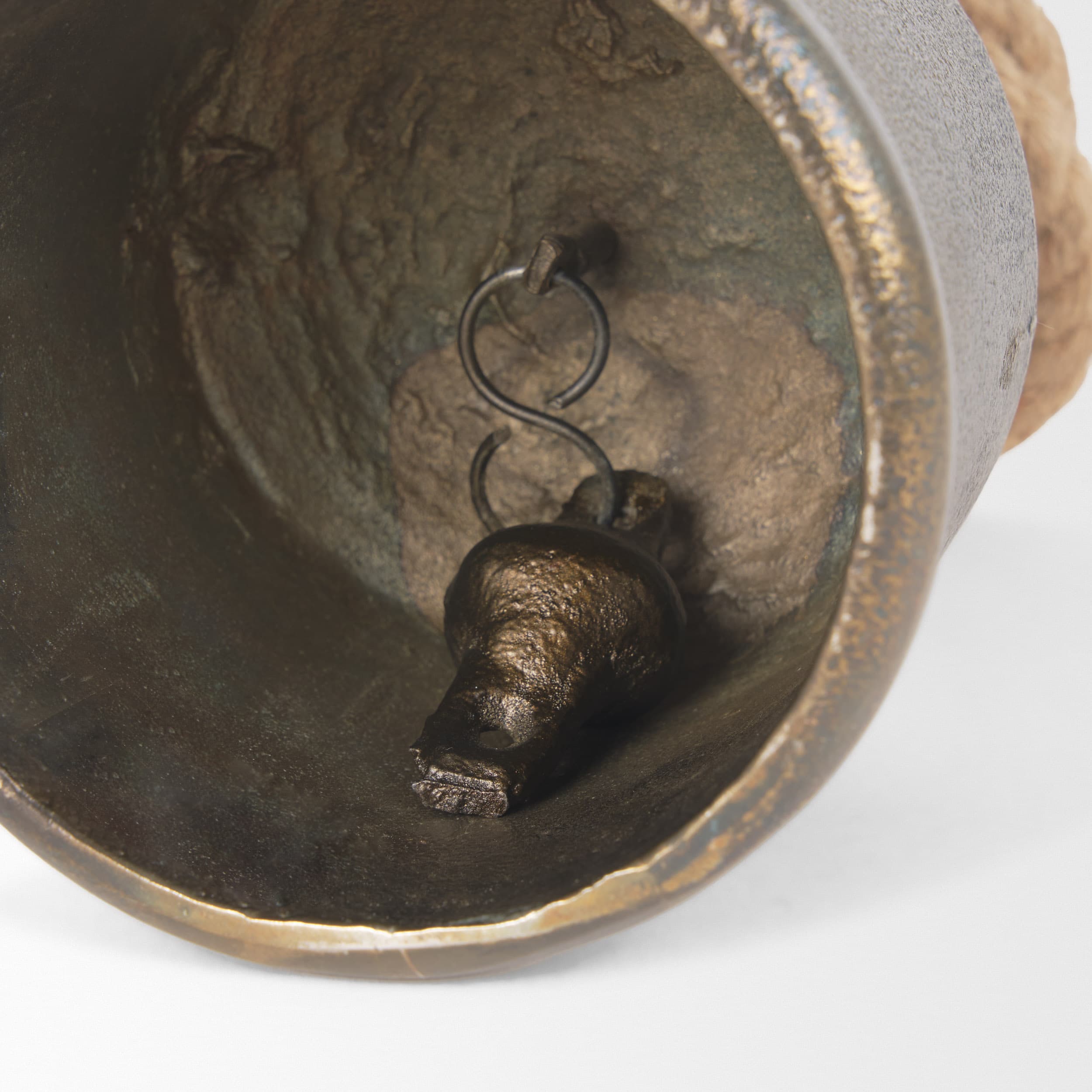 Quincy Medium Gold Metal Decorative Bell Object — product photograph