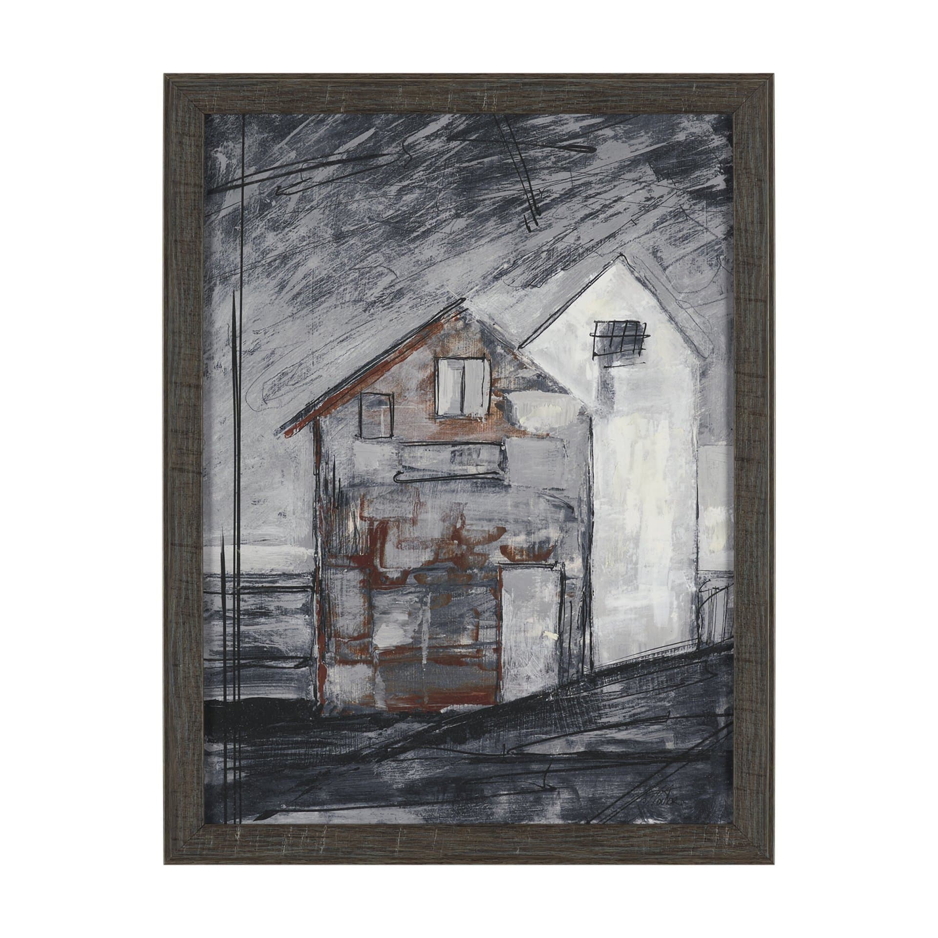 Community 3D by Mercana Studio Hand-Embellished Textured Framed Artwork Matted — product photograph