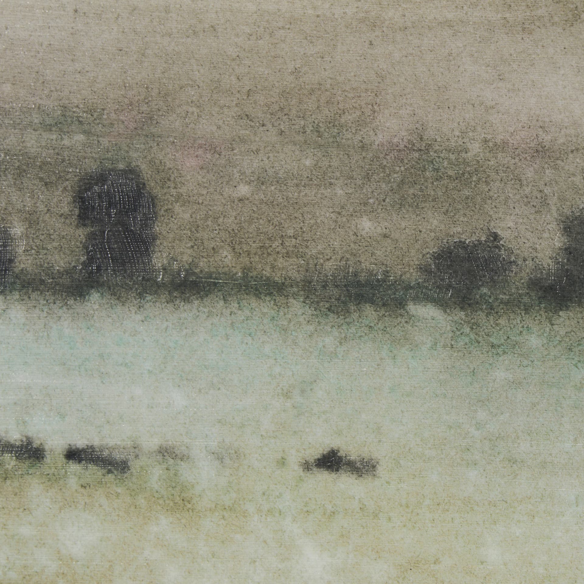 Rolling Fields I Hand Embellished Brown Framed Watercolor Art Print on Paper Mounted with Backing — product photograph