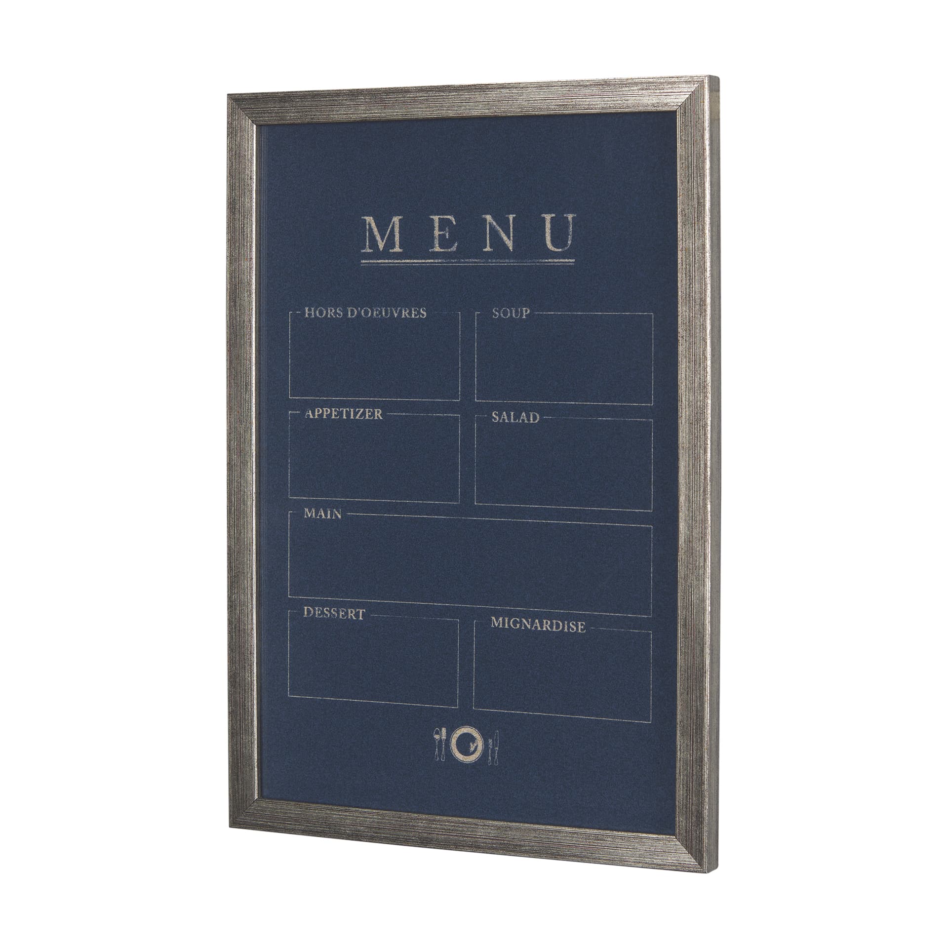 MENU II by Mercana Studio a Hand Embellished Textured Framed Art Print Matted under Glass — product photograph