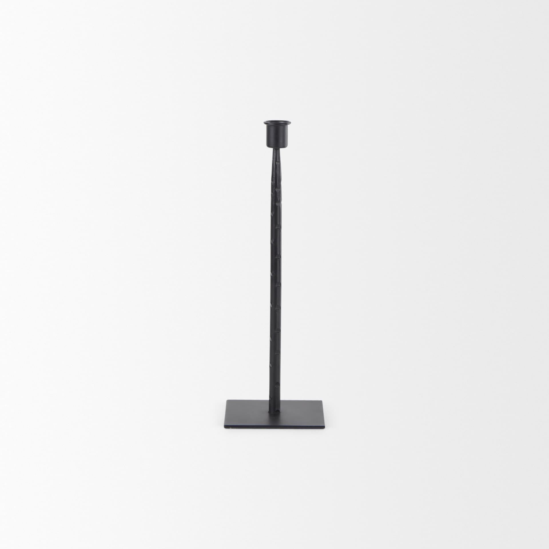 Porter 4.5L x 4.5W x 12.0H Small Black Iron Candle Holder — product photograph