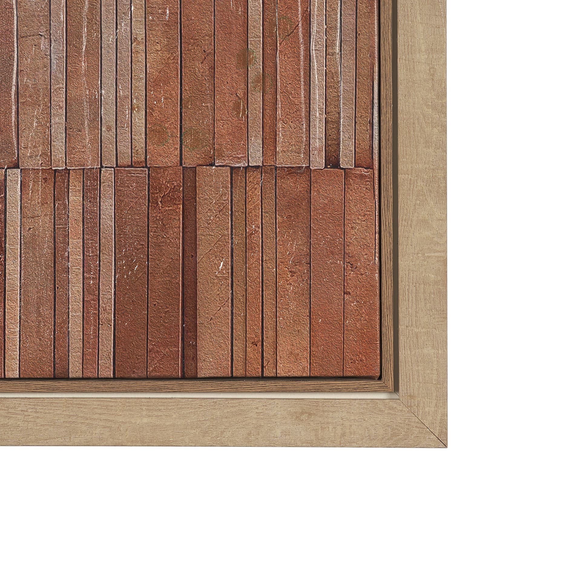 Terracotta Wall II by Flora Kouta Hand-Embellished Textured Framed Canvas Artwork — product photograph