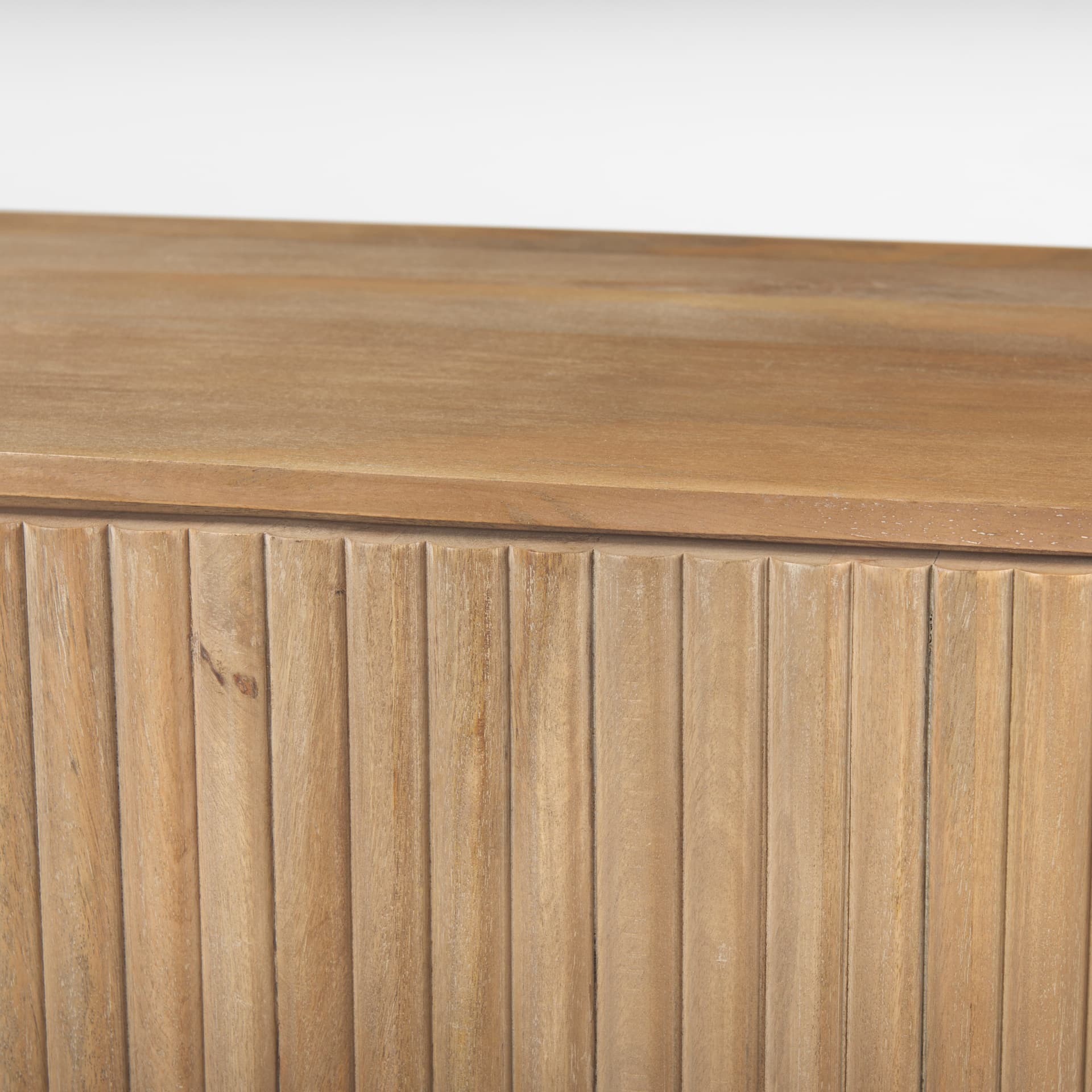 Terra Light Brown Wood Fluted Sideboard — product photograph