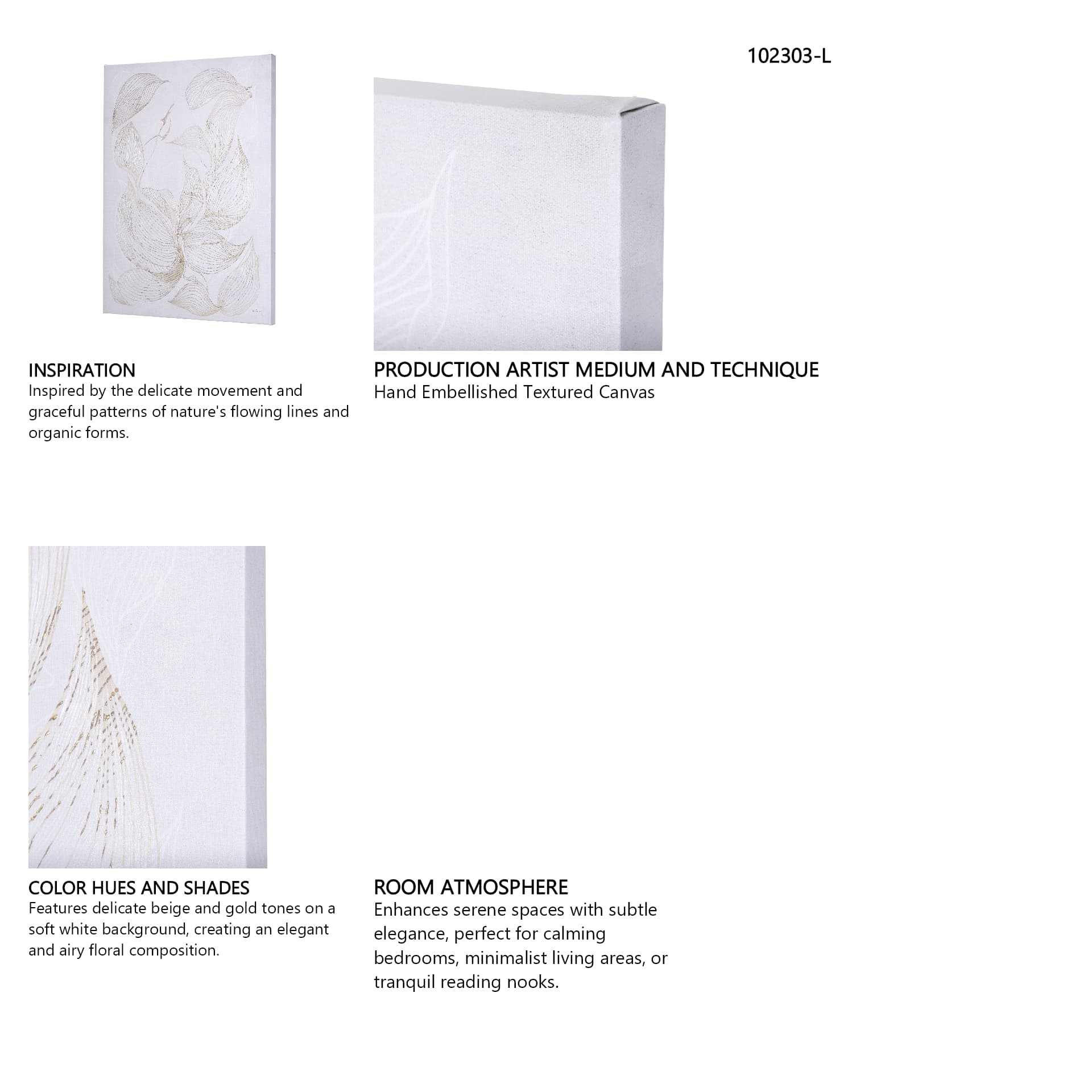 Interplay I by Mercana Studio a Hand Embellished Textured Canvas — in a styled room