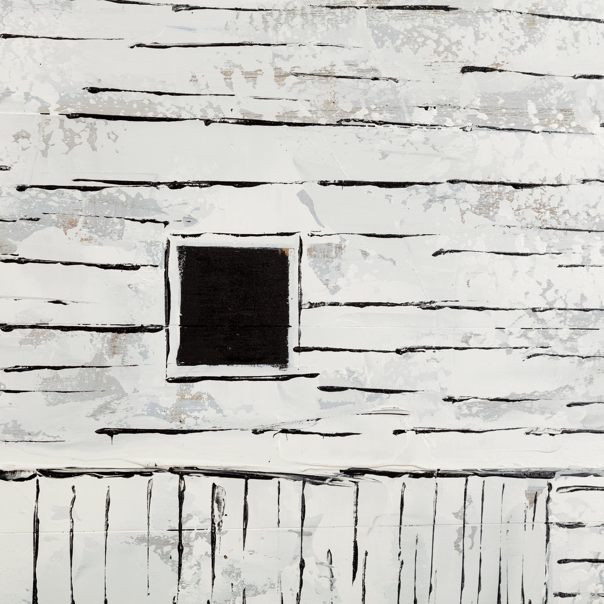 Sawmill Creek 42x62 Farmhouse White Barn Original Hand Painted on Wood Oil Painting — product photograph
