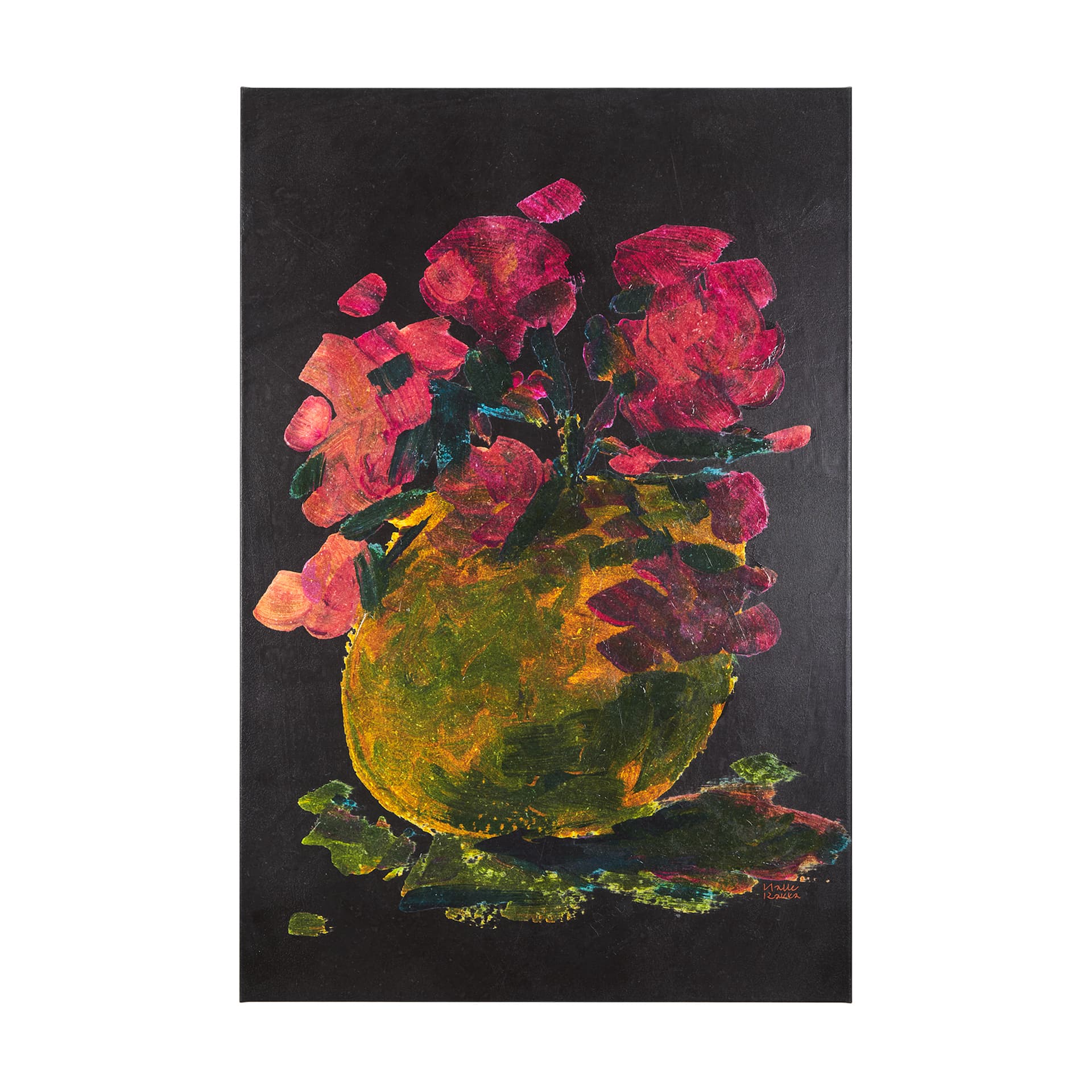 Midnight Flower II by Mercana Studio a Hand Embellished Textured Canvas — product photograph