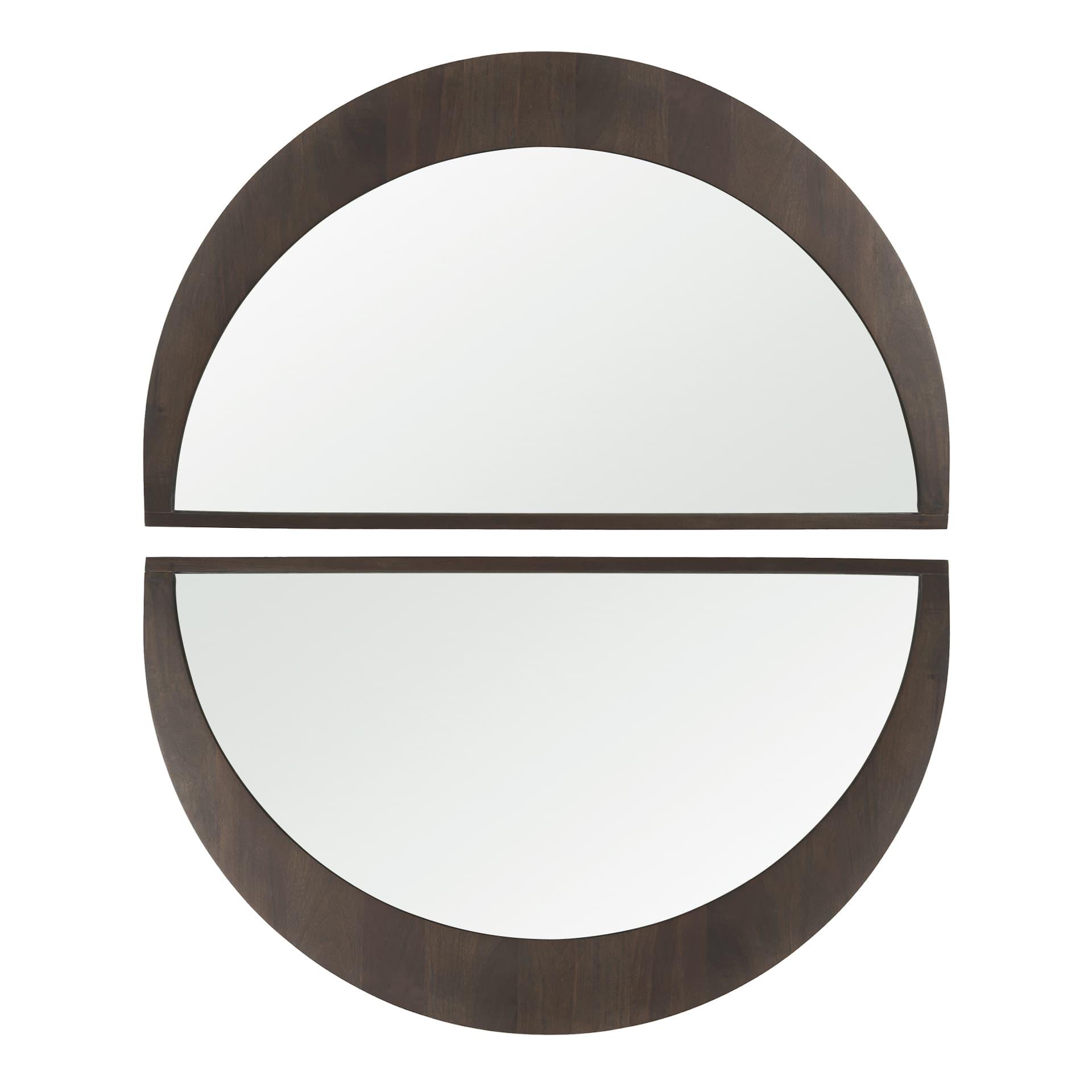 Celeste Dark Brown Wood Large Mirror — product photograph