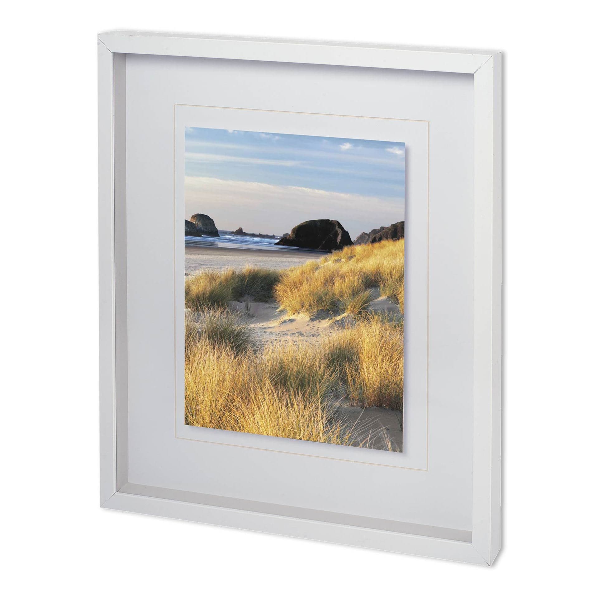 DUNE GRASS & BEACH II by DENNIS FRATES a Framed Photo Art Print Matted under Glass — product photograph