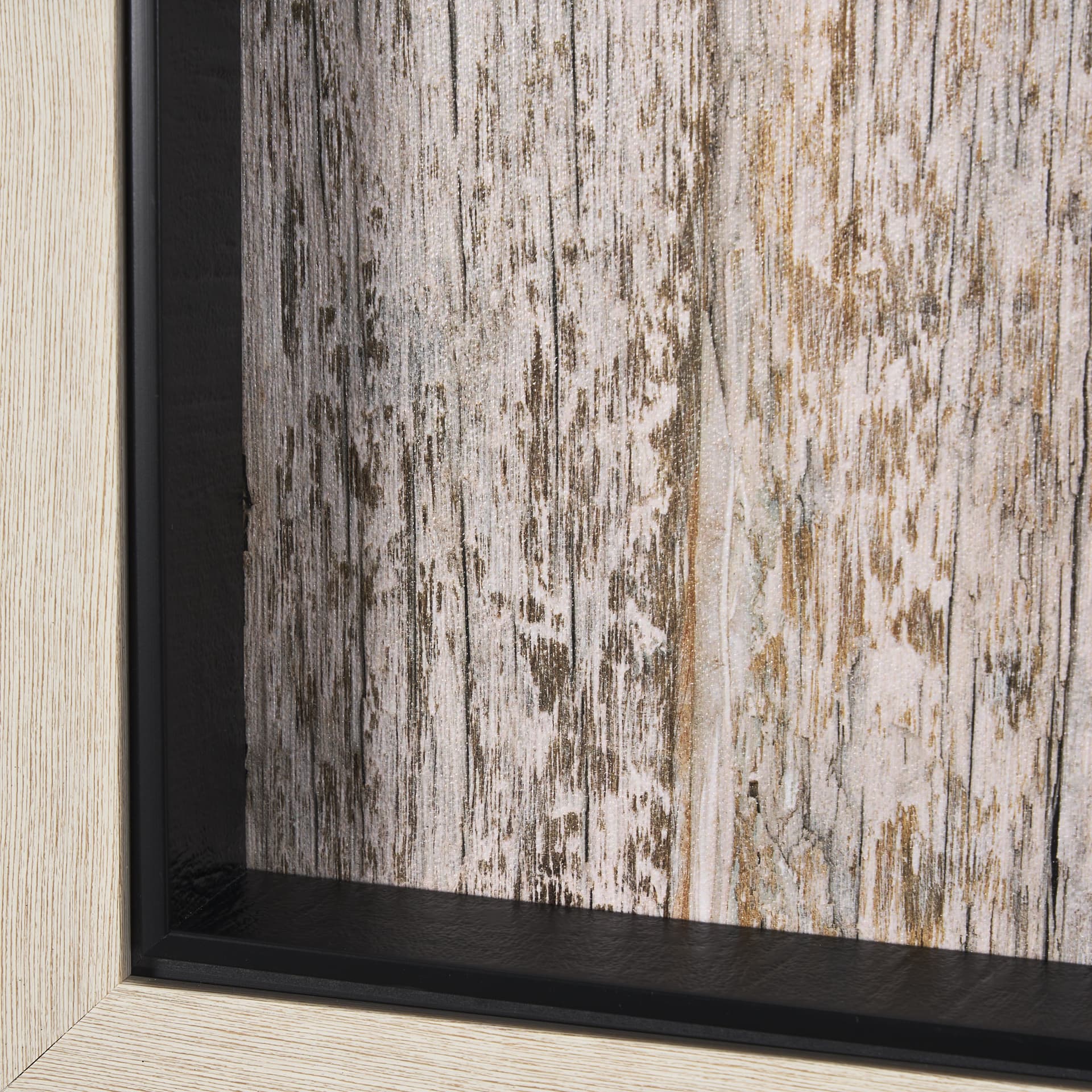 Wood Grain Sea Plant II by Mercana Studio a Hand Embellished Textured Framed Art Print — product photograph