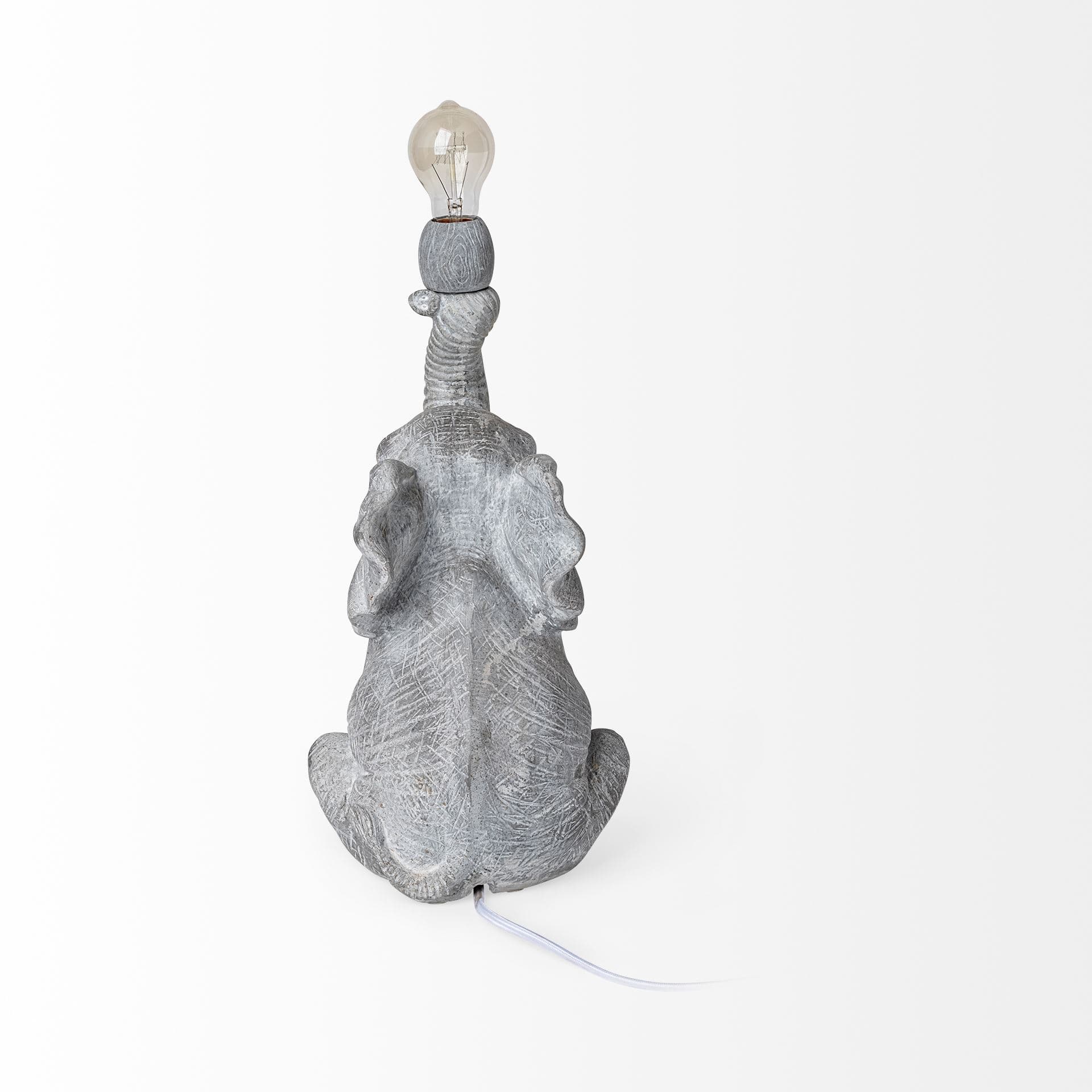 Tantor (15.9"H) Gray Resin Elephant Calf Table Lamp — product photograph
