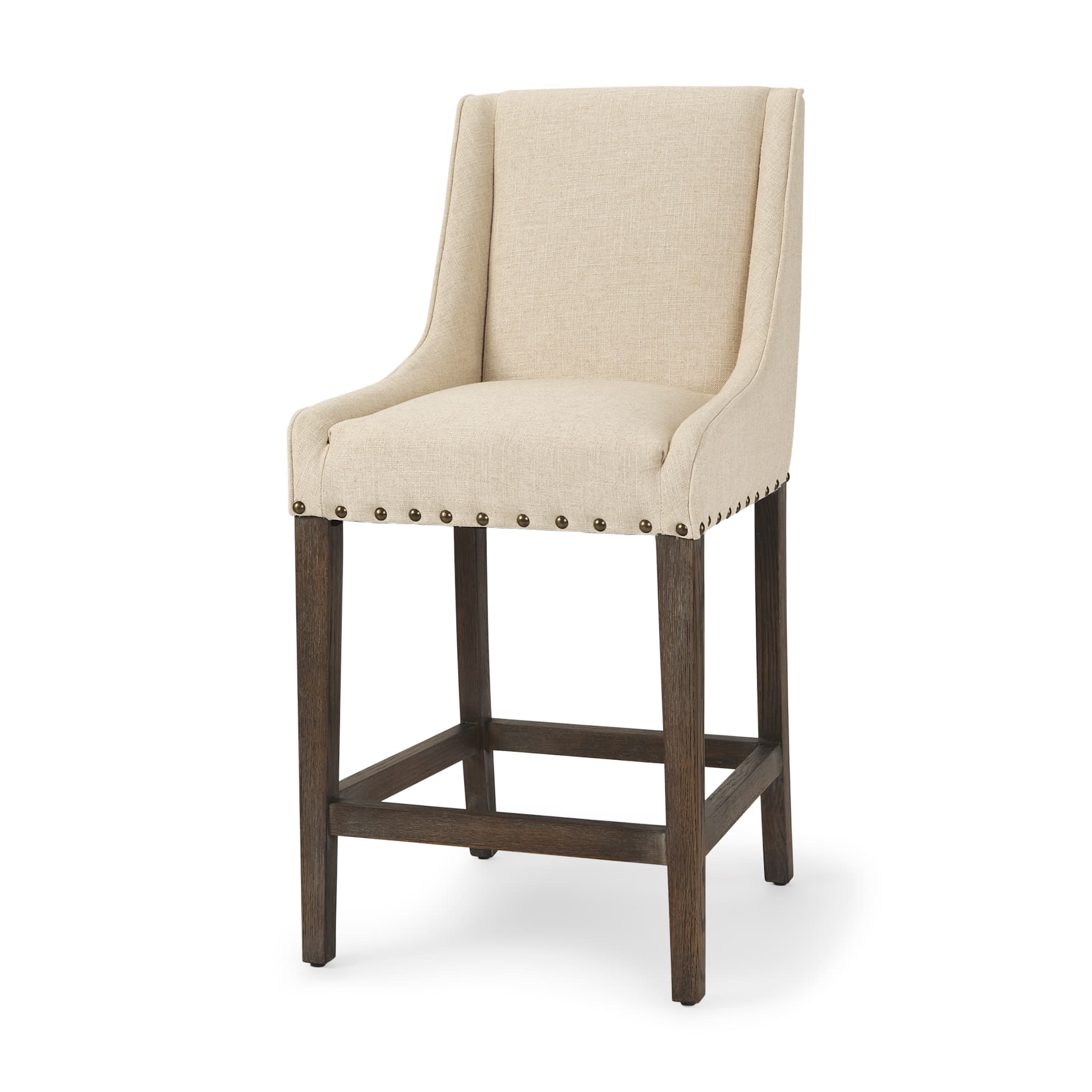 Kensington Backless 43in Seat Counter Stool | Medium Brown Wood — product photograph