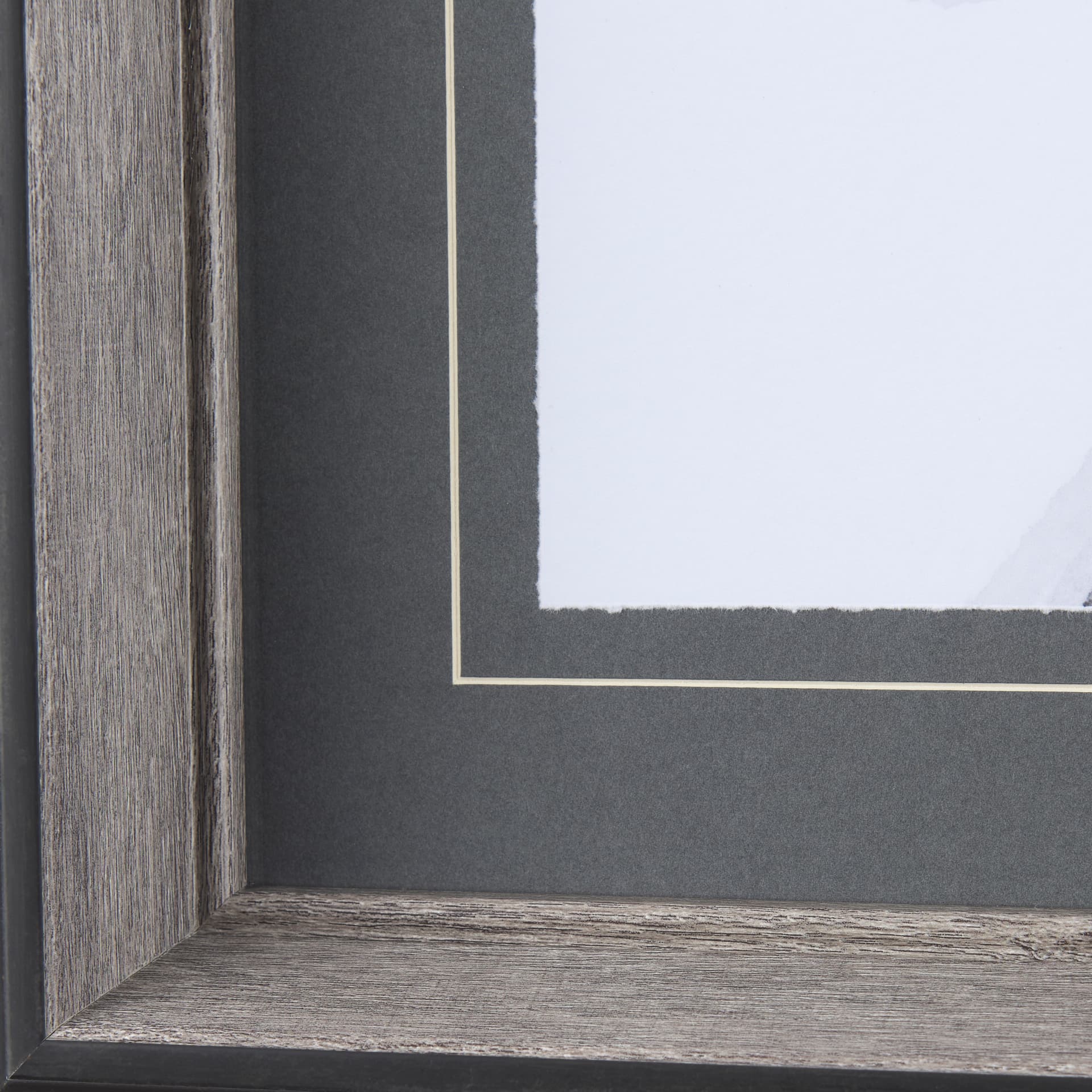 Eastern Blue BW III by Mercana Studio Hand Embellished Textured Framed Art Print Matted under Glass — product photograph
